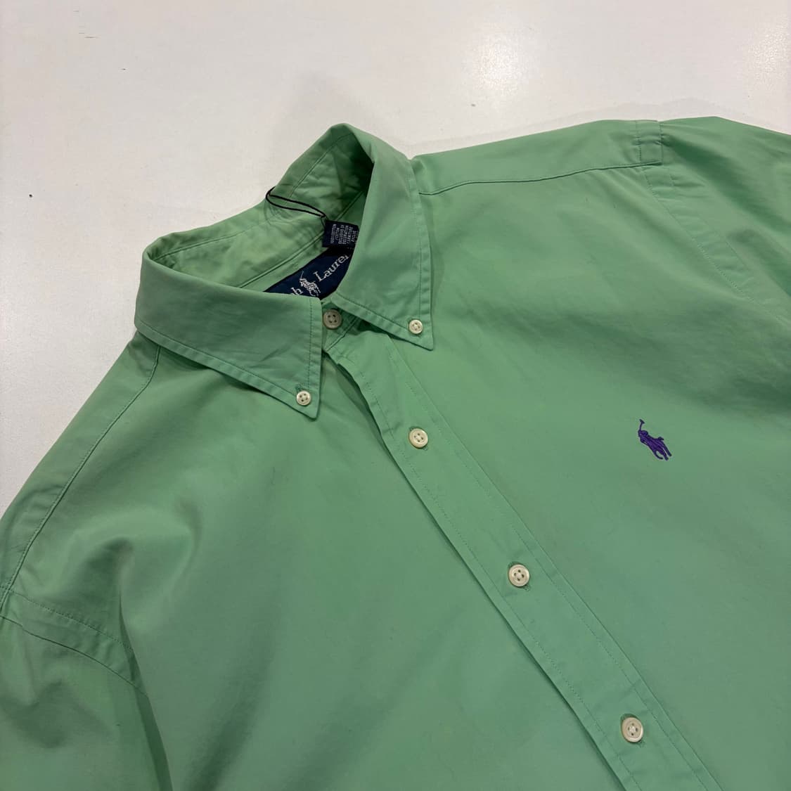 [M] 폴로 랄프로렌 셔츠 연두색 긴팔 C101 상품이미지3