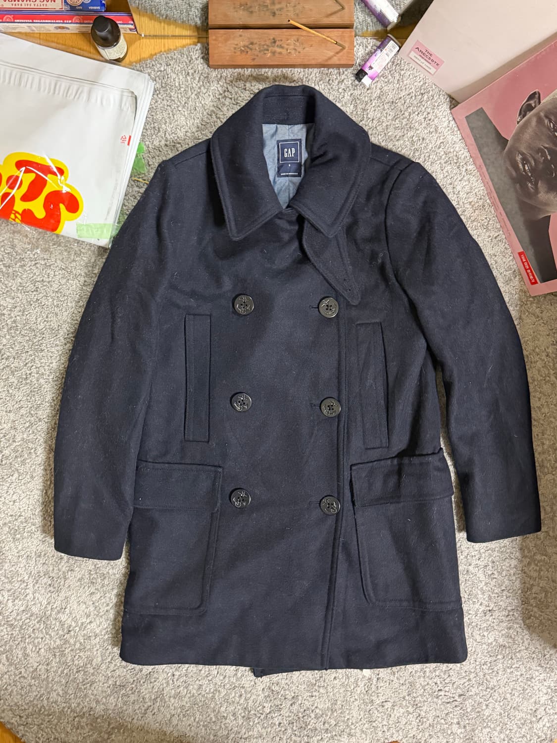 GAP 갭 울혼방 네이비 피코트 상품이미지2