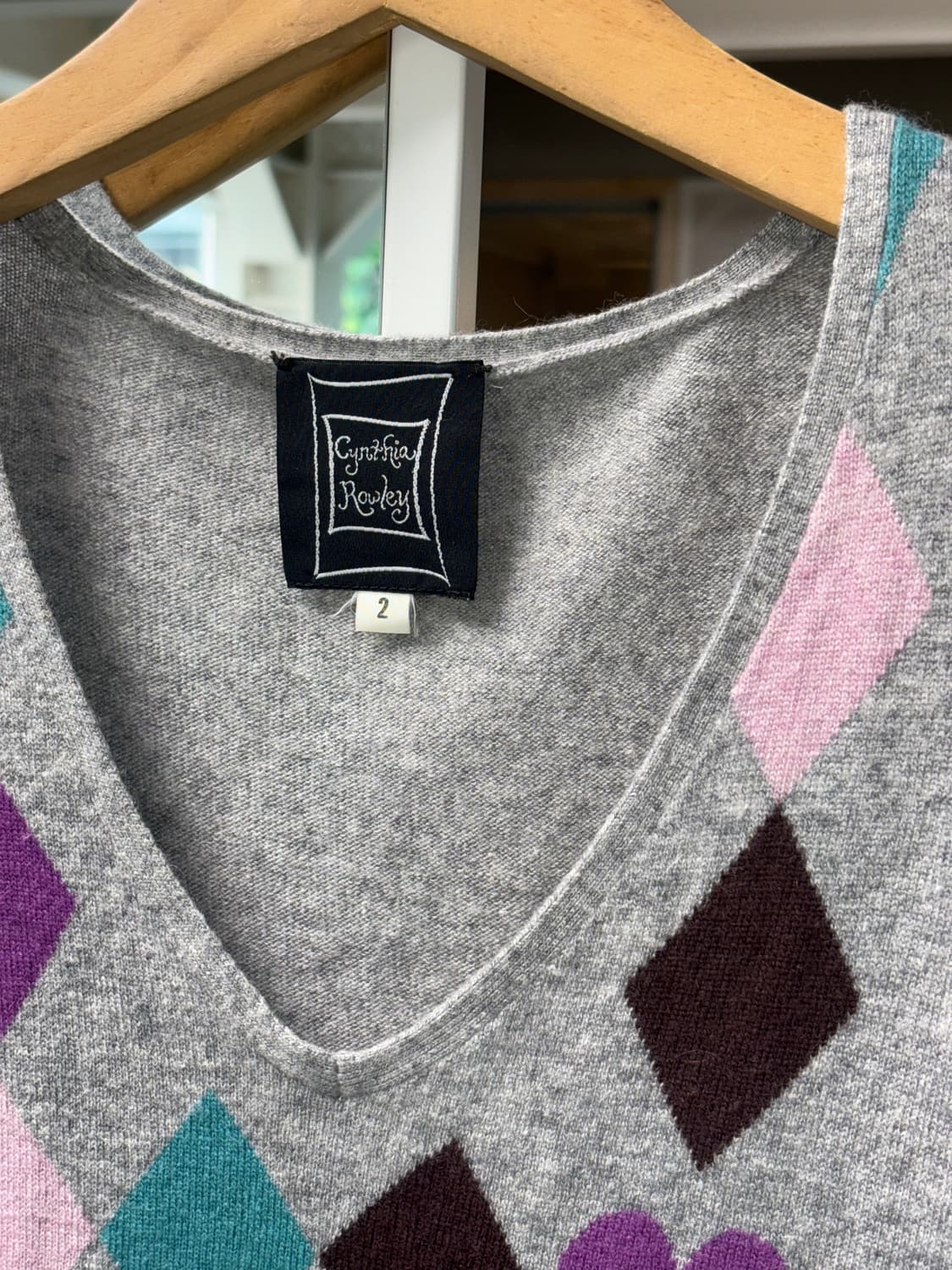 Cynthia Rowley 아가일 하트 니트 상품이미지3