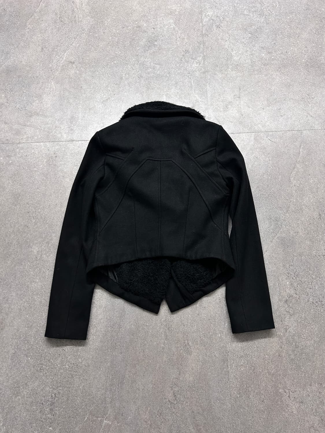 사선 하이넥 울 블렌드 자켓 상품이미지7