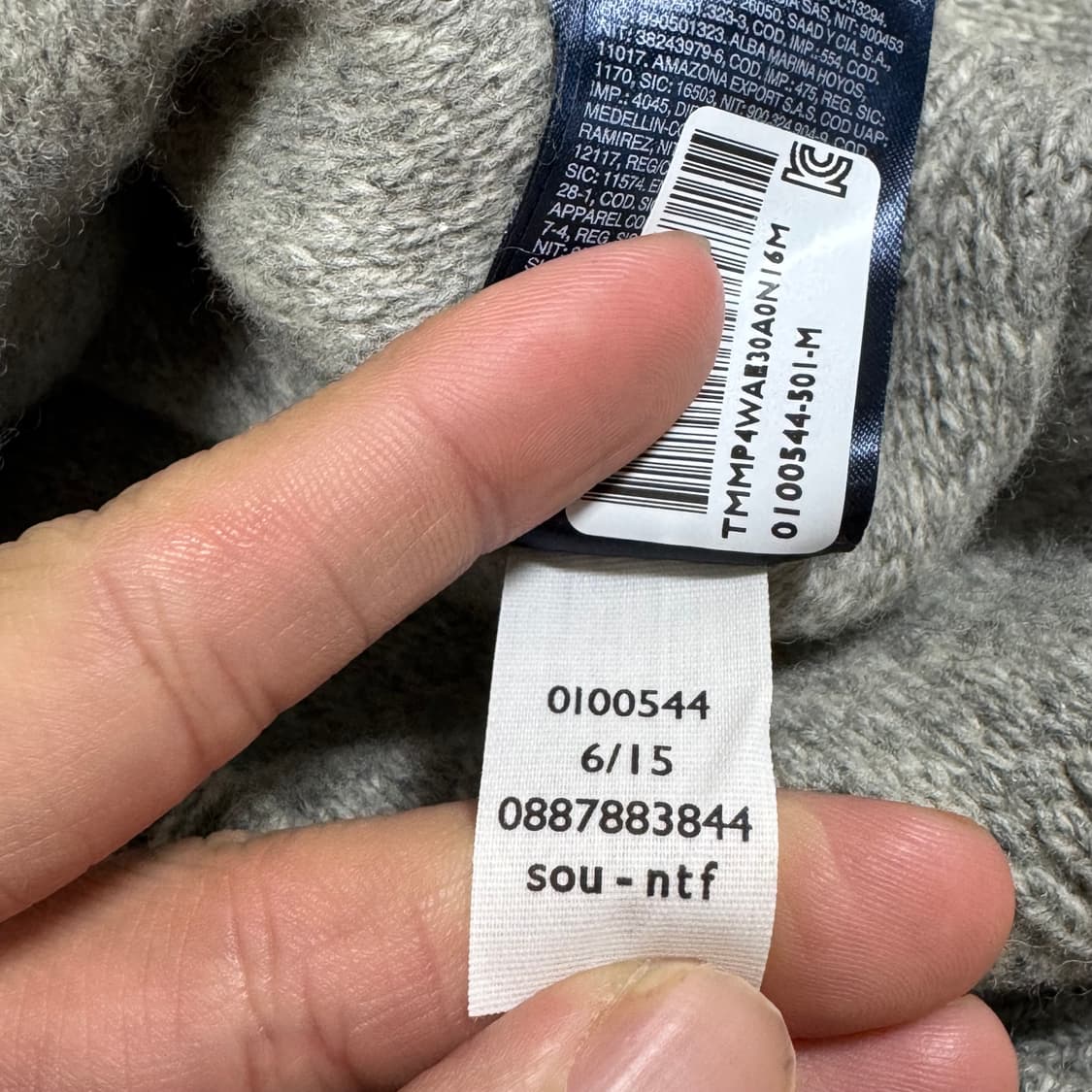 바배) 타미 힐피거 소매 로고 니트집업 상품이미지5