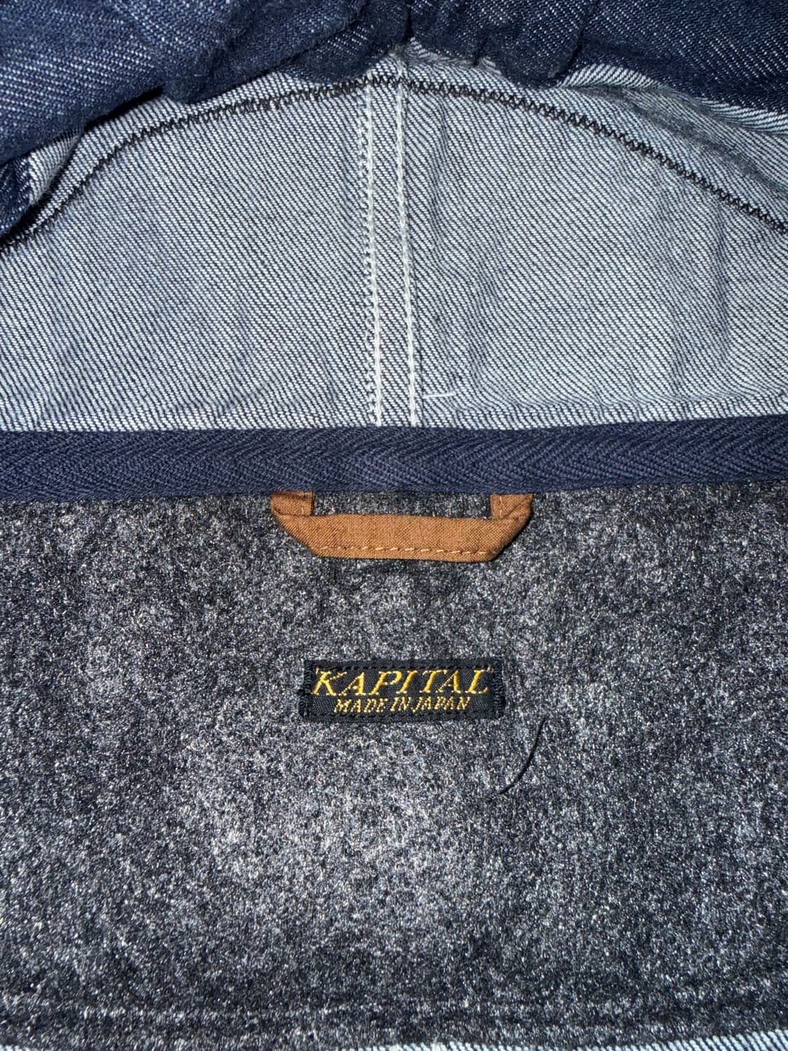 캐피탈 10oz 데님 링코트 인디고 상품이미지6