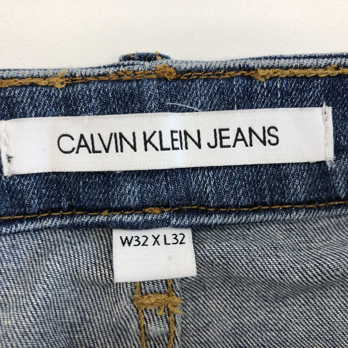 ck 캘빈클라인 레더패치 오리지널 데님진 32 인치 상품이미지4