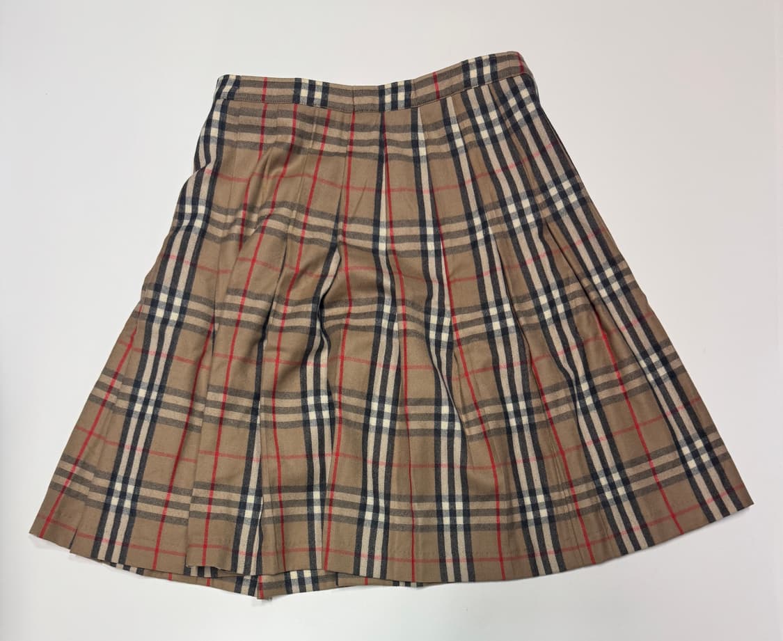 여성 버버리 런던 시그니처 노바체크 양모 플리츠 스커트 상품이미지2