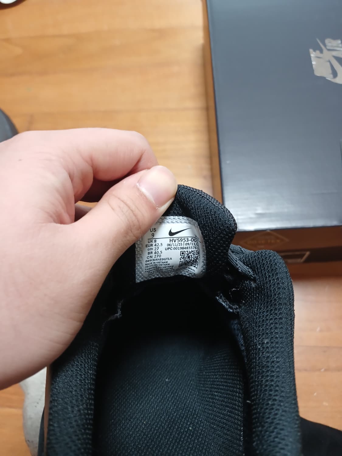 나이키 에어포스1 올블랙 비브람솔 gtx270 상품이미지8