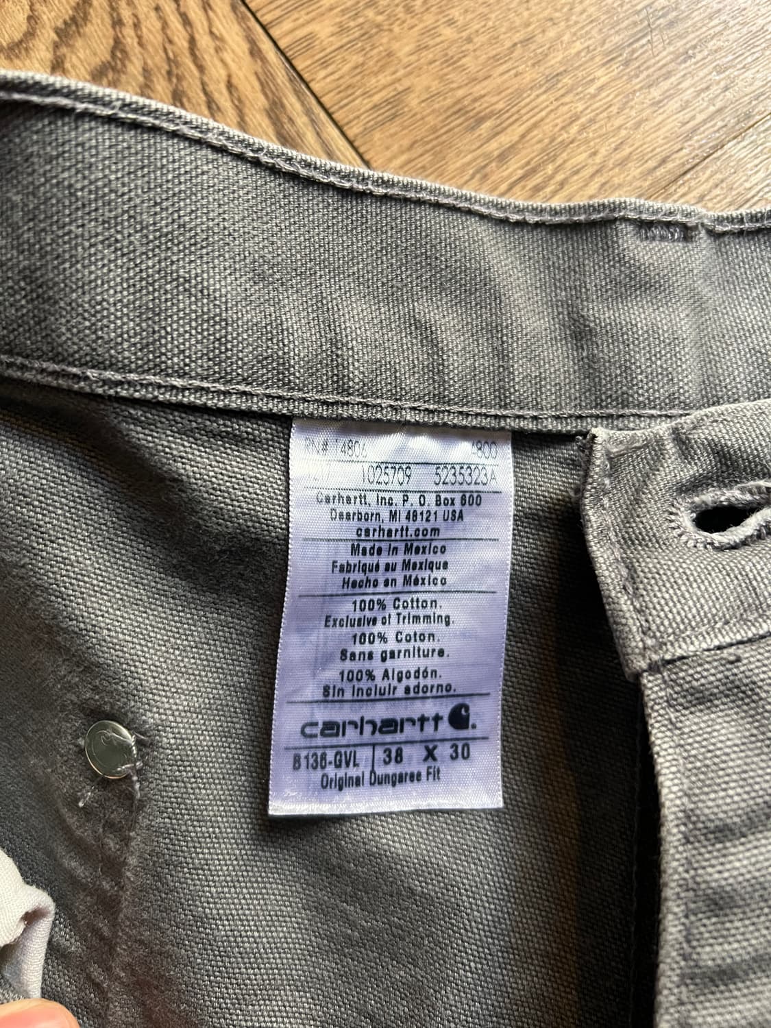[38]칼하트 USA 차콜그레이 더블니 워크 팬츠 상품이미지8