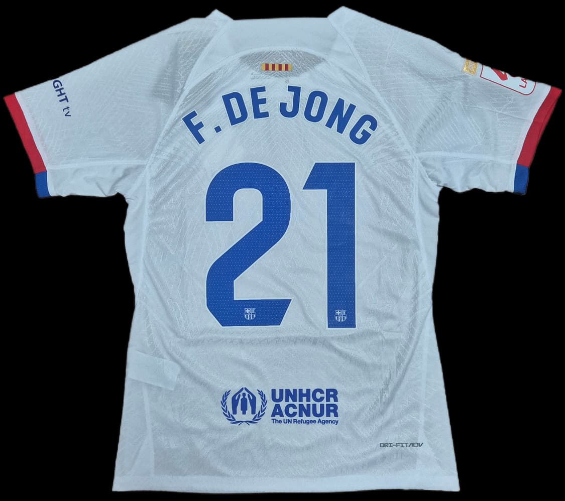 23-24 바르셀로나 어웨이 프랭키 더 용 유니폼 M사이즈 상품이미지7