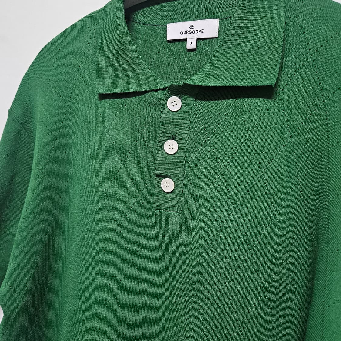 아워스코프 카라 반팔 니트 L 상품이미지2