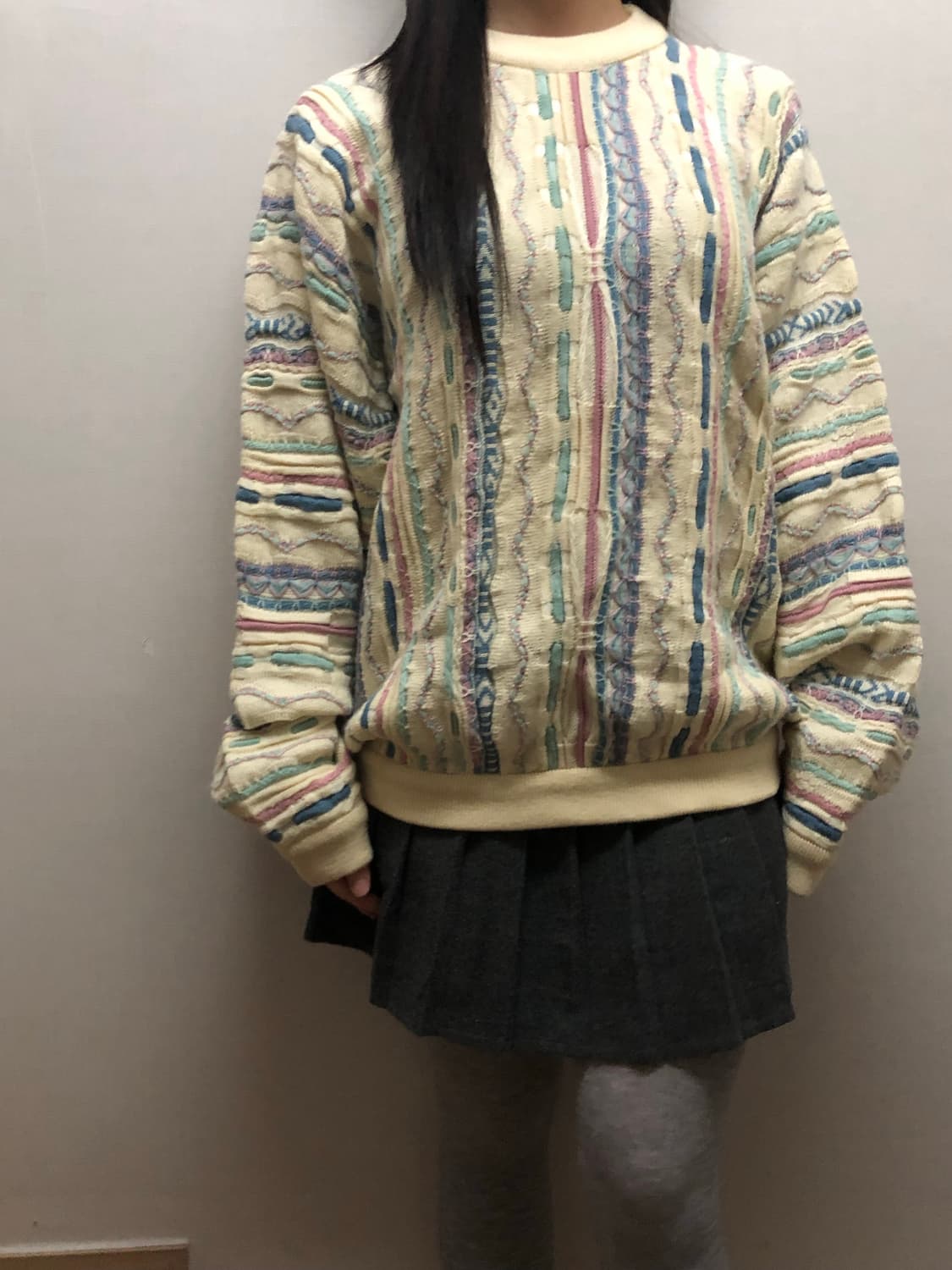 빈티지 소울오브오스트레일리아 믹스 컬러 케이블 니트 상품이미지3