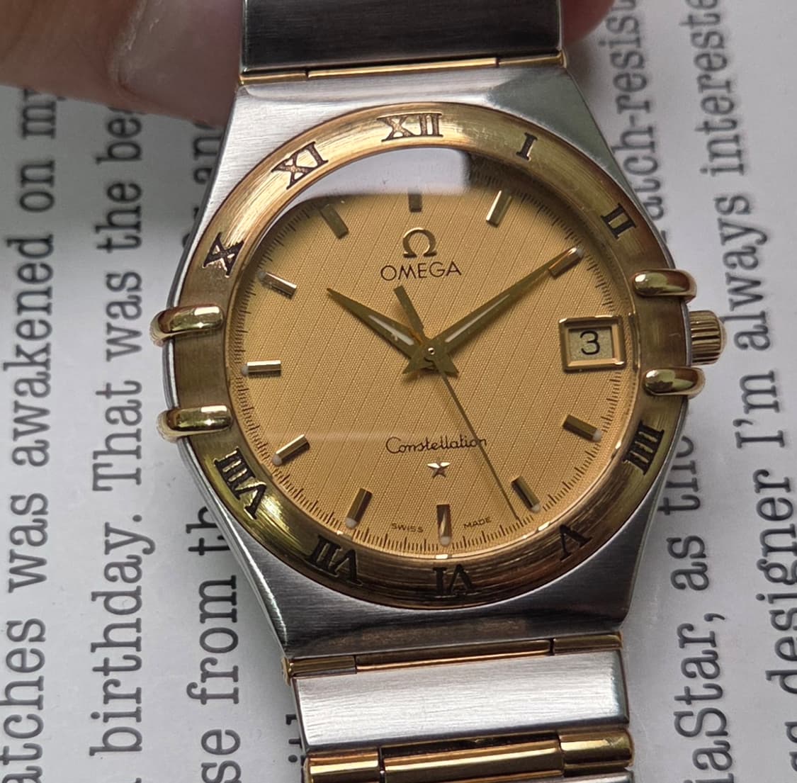오메가 컨스틸레이션 18K콤비 풀바 쿼츠 상품이미지1