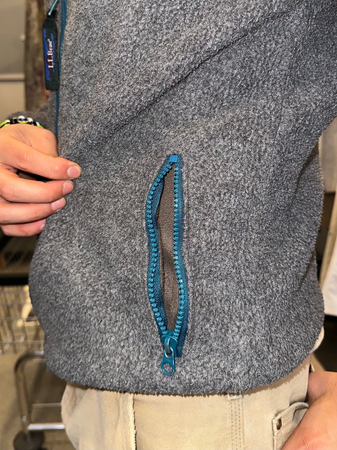 90’s LL Bean line detail grey Fleecewear 상품이미지8