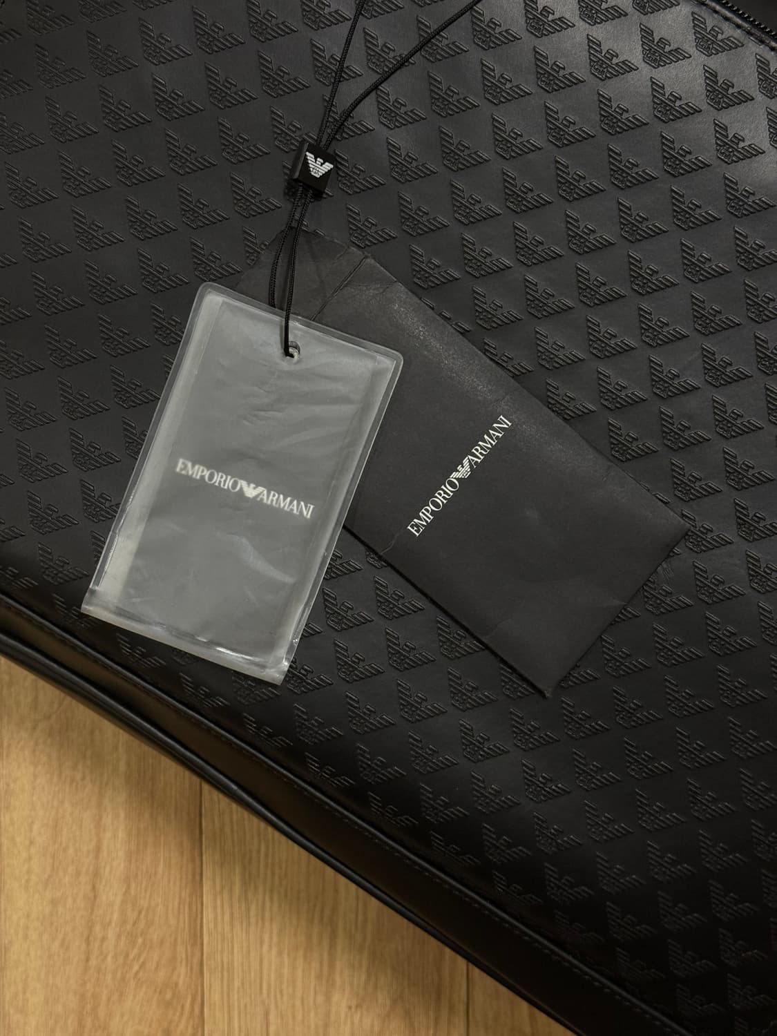 엠포리오 아르마니 가죽 브리프케이스 새상품(로고 엠보싱) 상품이미지5