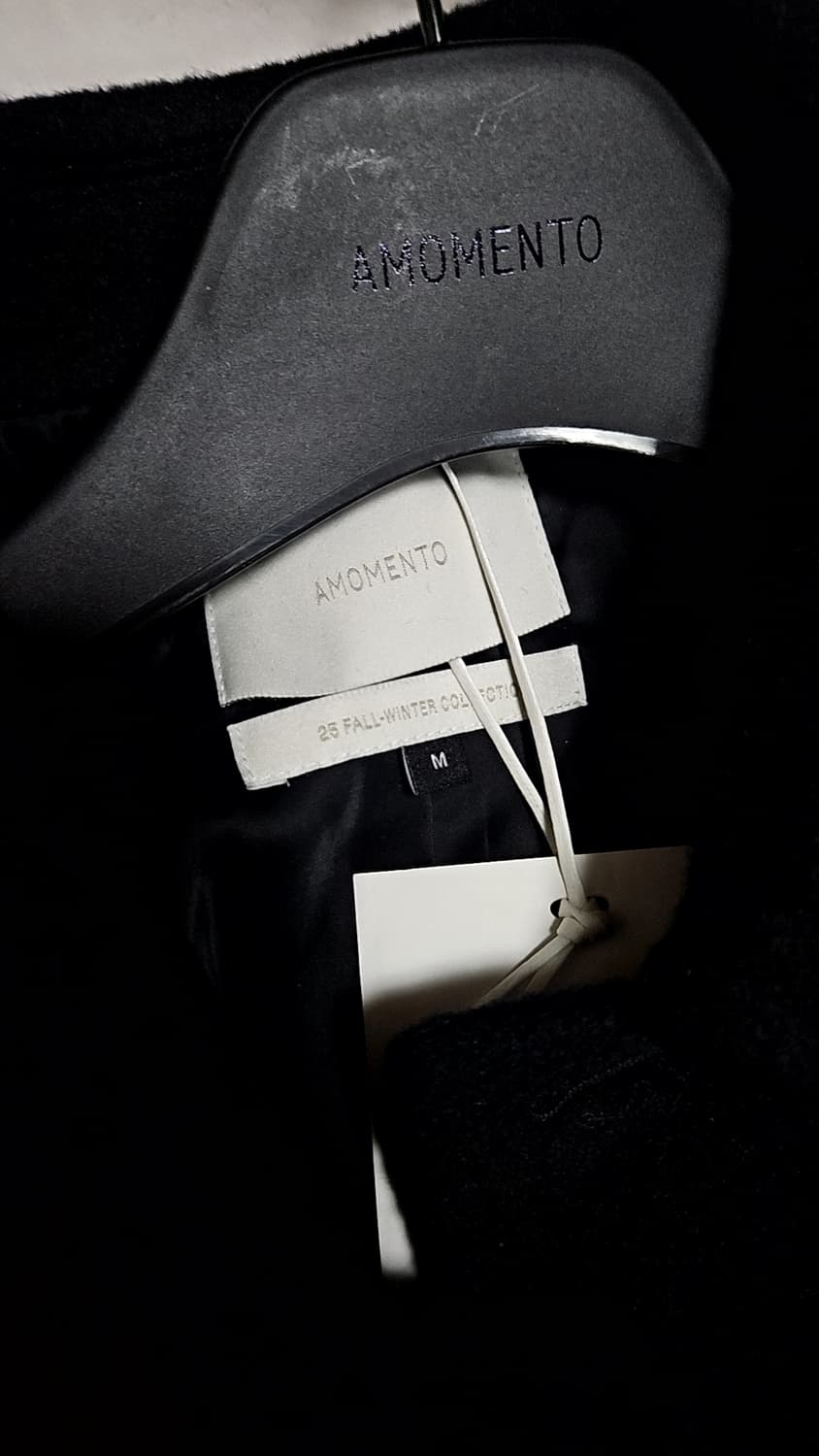 아모멘토 25FW 싱글 브레스티드 코트 블랙 M사이즈 팝니다 상품이미지7