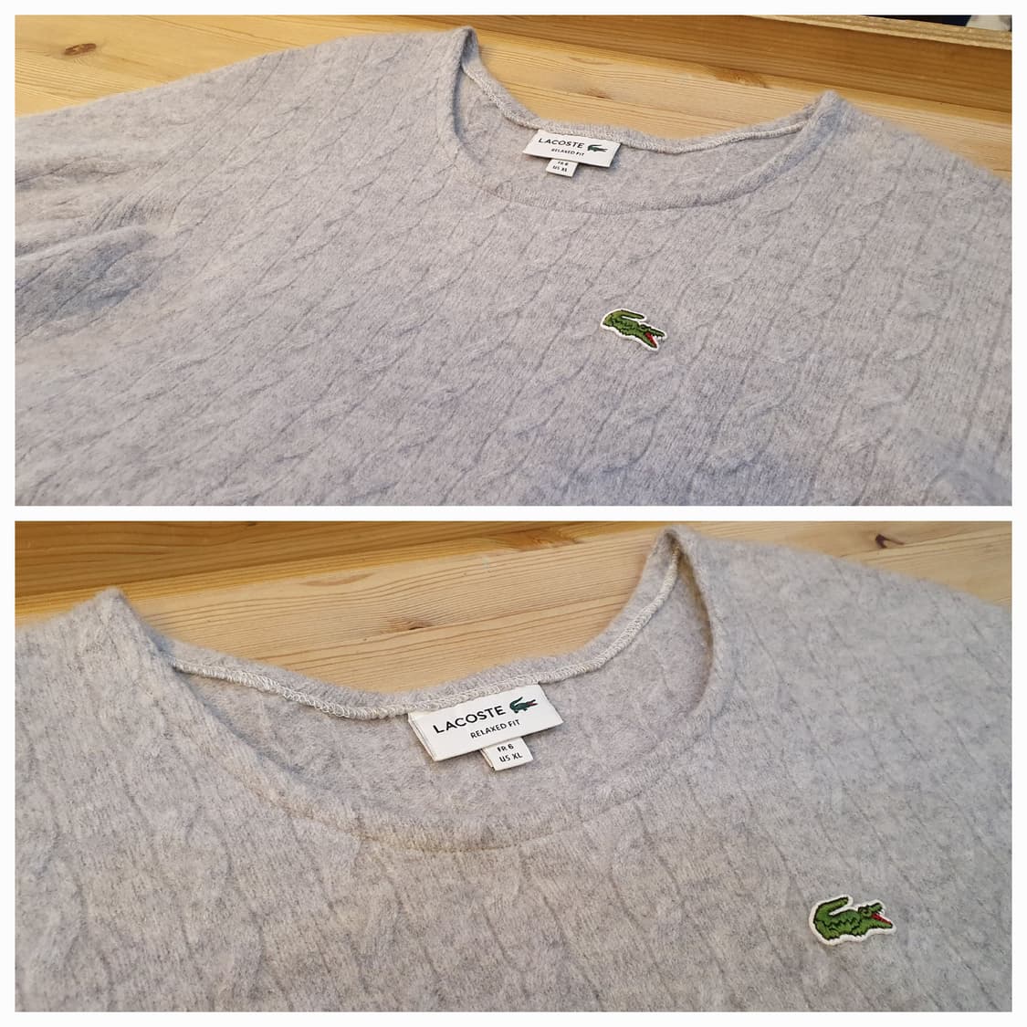 77.라코스테 울 와이드라운드니트 상품이미지3