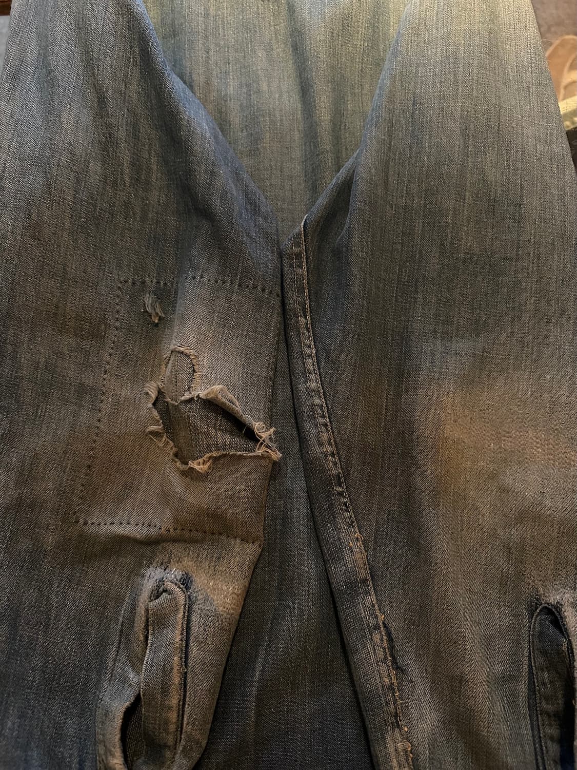 50s USA Sears Denim Western Shirt 상품이미지7