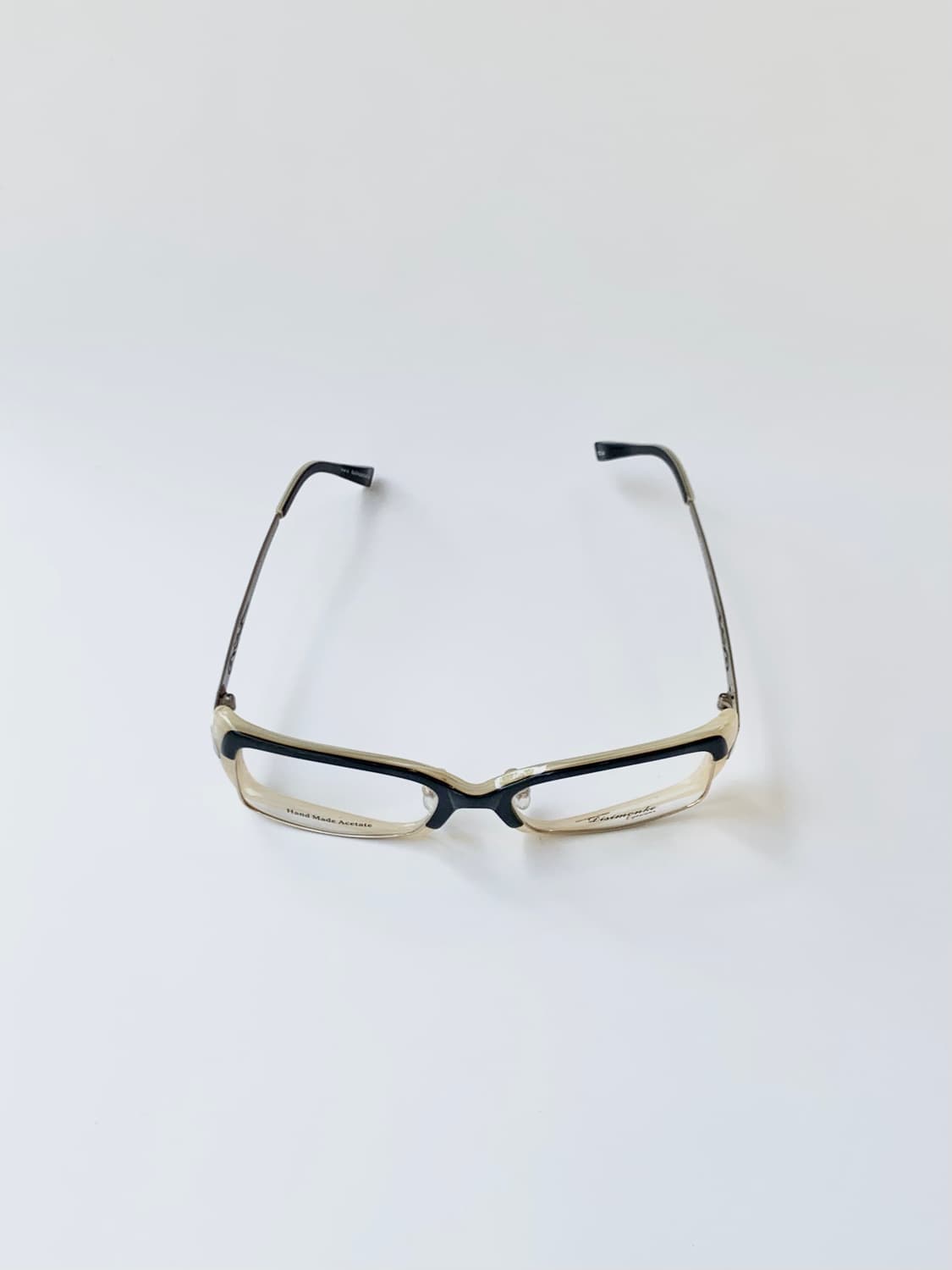 [픽키-605] (special) 블랙베이지 뿔테 데드스탁 메탈 안경 상품이미지4