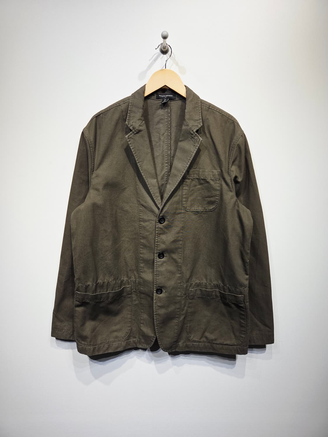 바나나리퍼블릭 올리브 캔버스 캐주얼 블레이저 자켓 상품이미지2