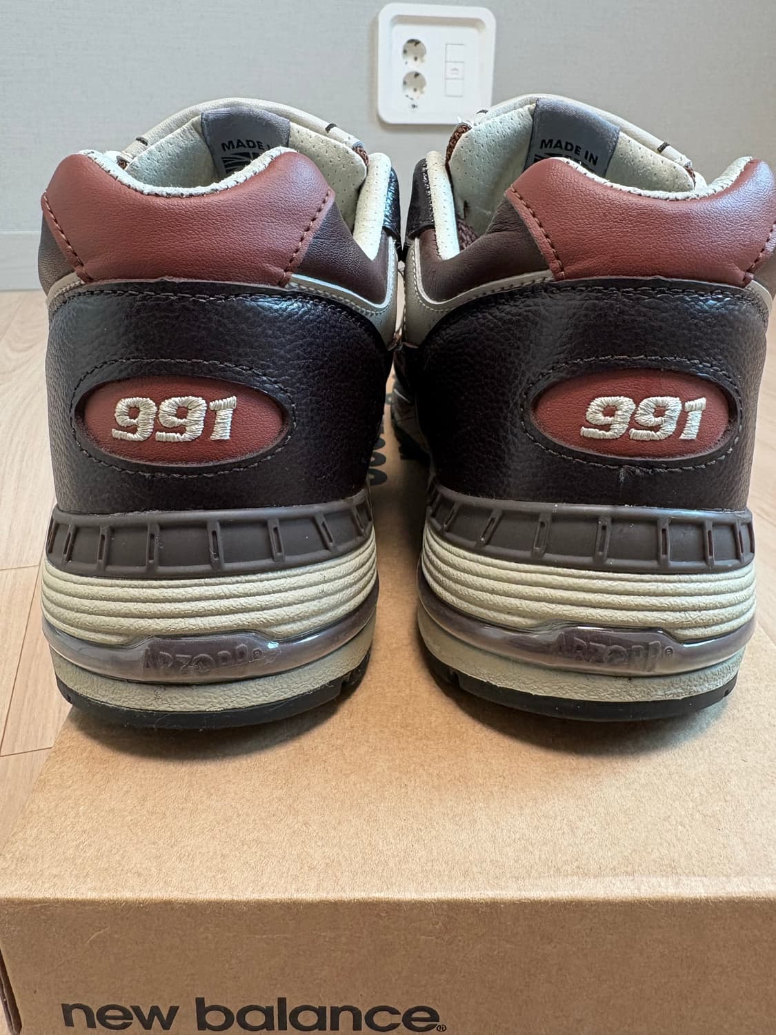 뉴발란스 991 M991GBI 브라운 260mm 새상품급 상품이미지5