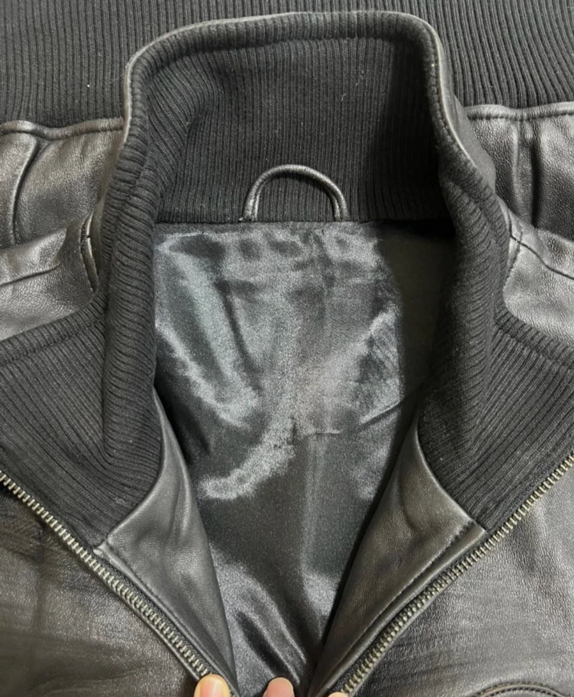 하버드 남성 블랙 바시티가죽자켓 
 상품이미지3