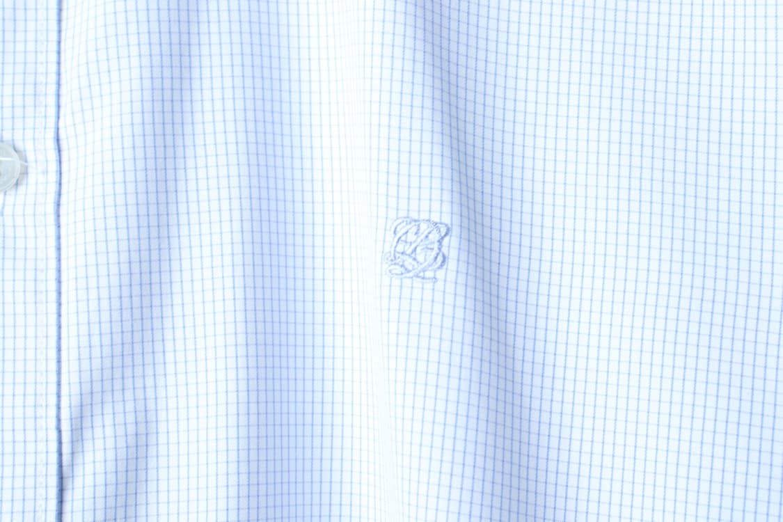 (XL) 루이가또즈 반팔 카라 티셔츠 셔츠 남방 체크 연블루-H32492 상품이미지5