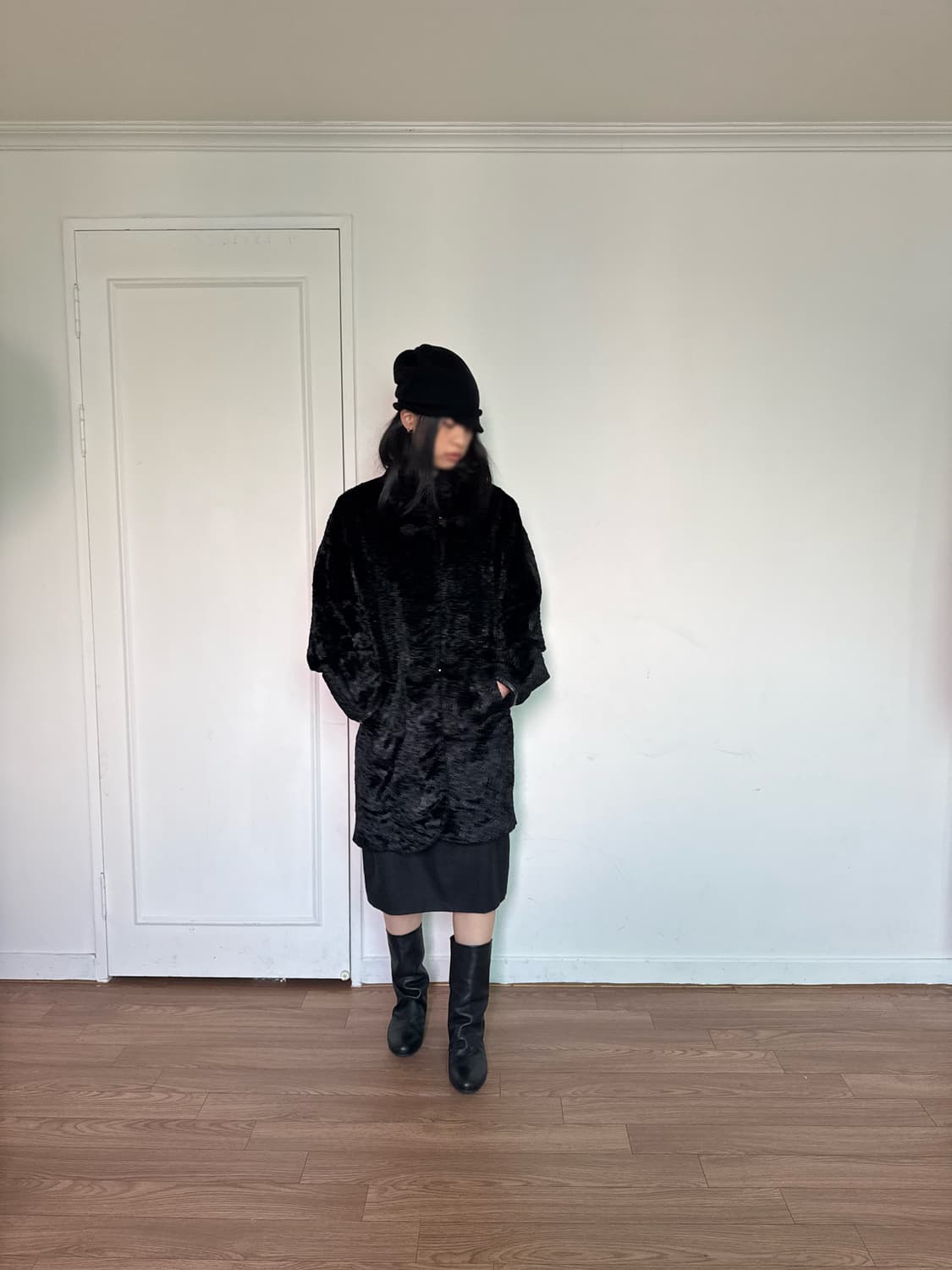 차이나 넥 카라 코트 상품이미지6