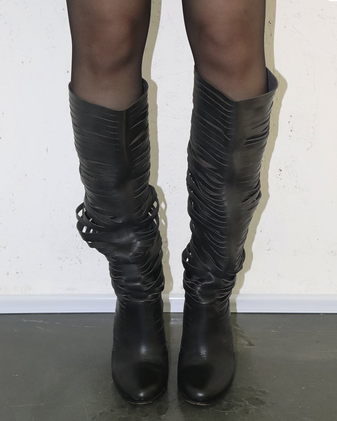 마틴 마르지엘라 08SS 슬래시 레더 롱부츠 상품이미지2