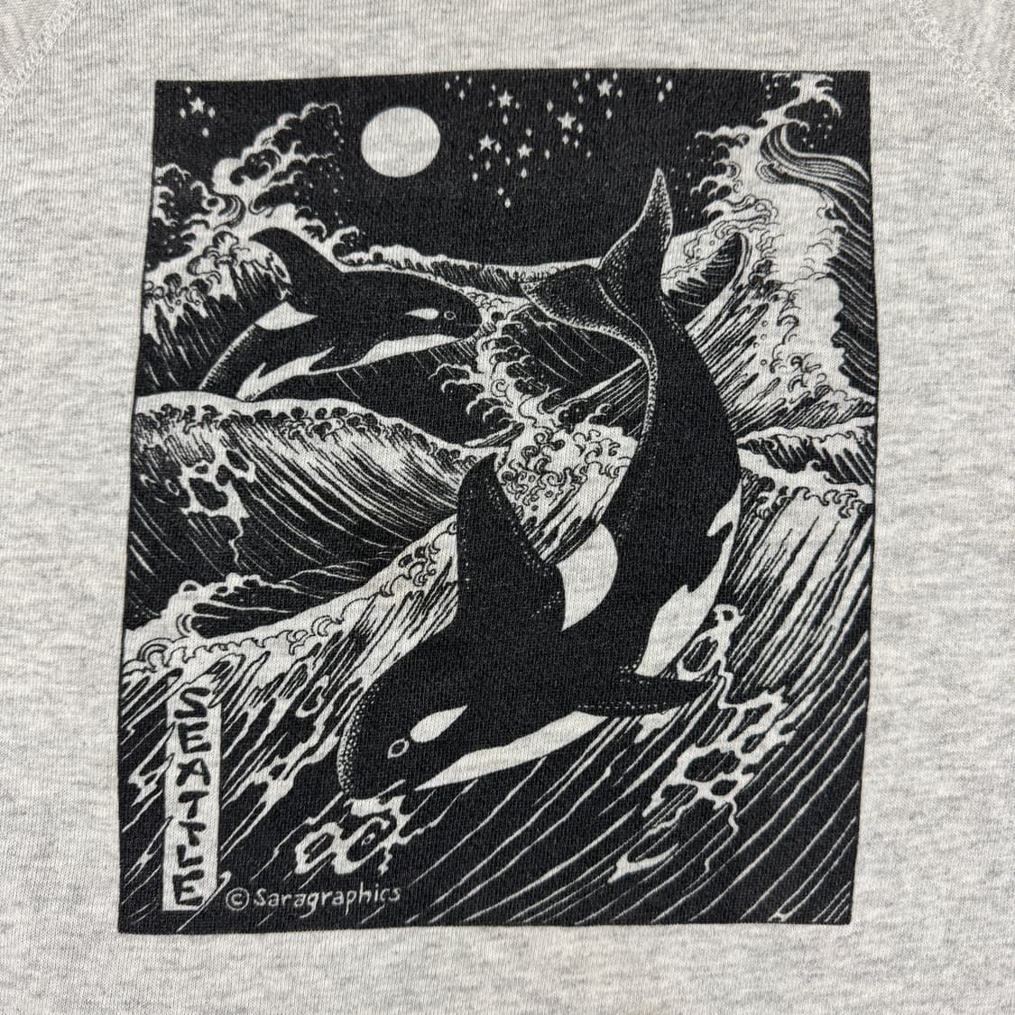 빈티지 90s 범고래 아트 스웨셔츠 Art Sweatshirt 상품이미지3