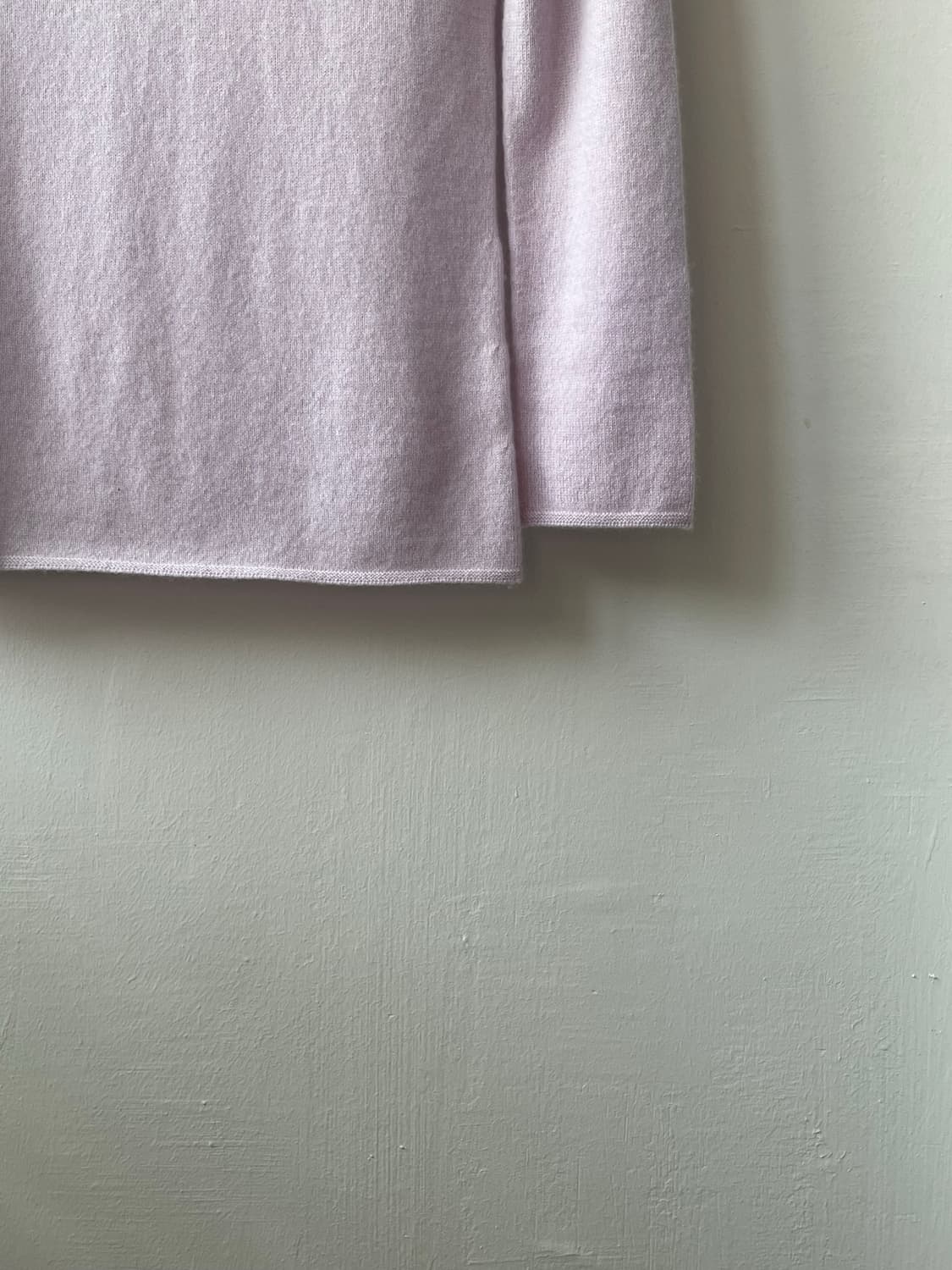 (토이오) 이태리 까리아지 캐시미어100 싱글하이넥 롱슬리브 라이트퍼플 상품이미지4