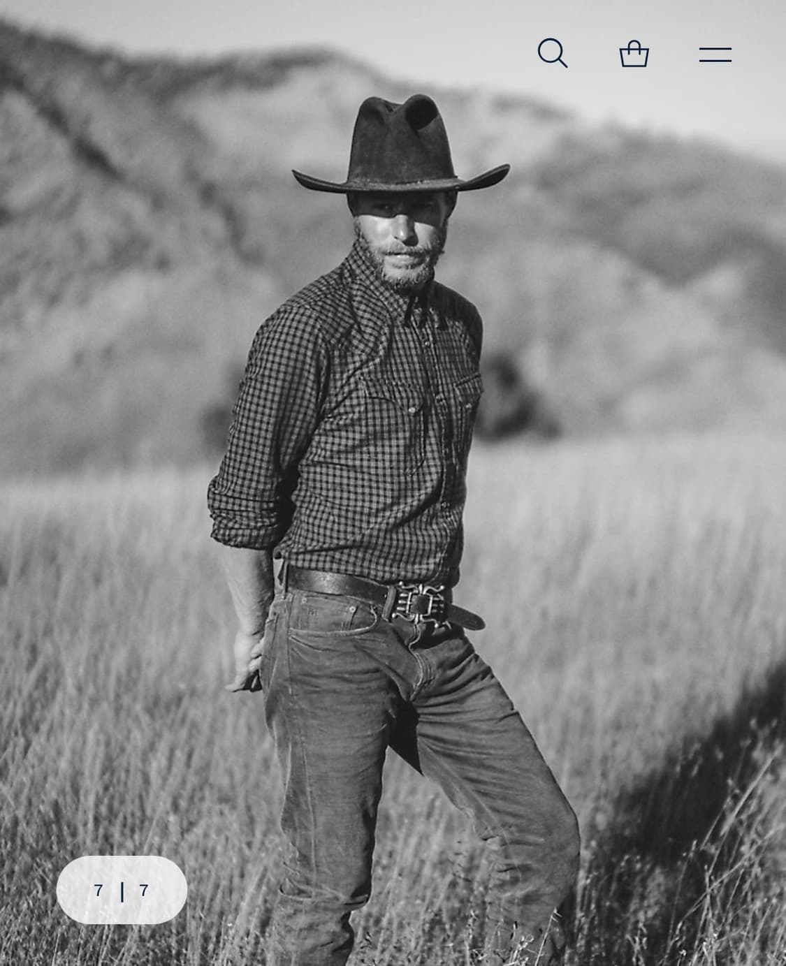 RRL 슬림핏 웨스턴 체크 셔츠 상품이미지2