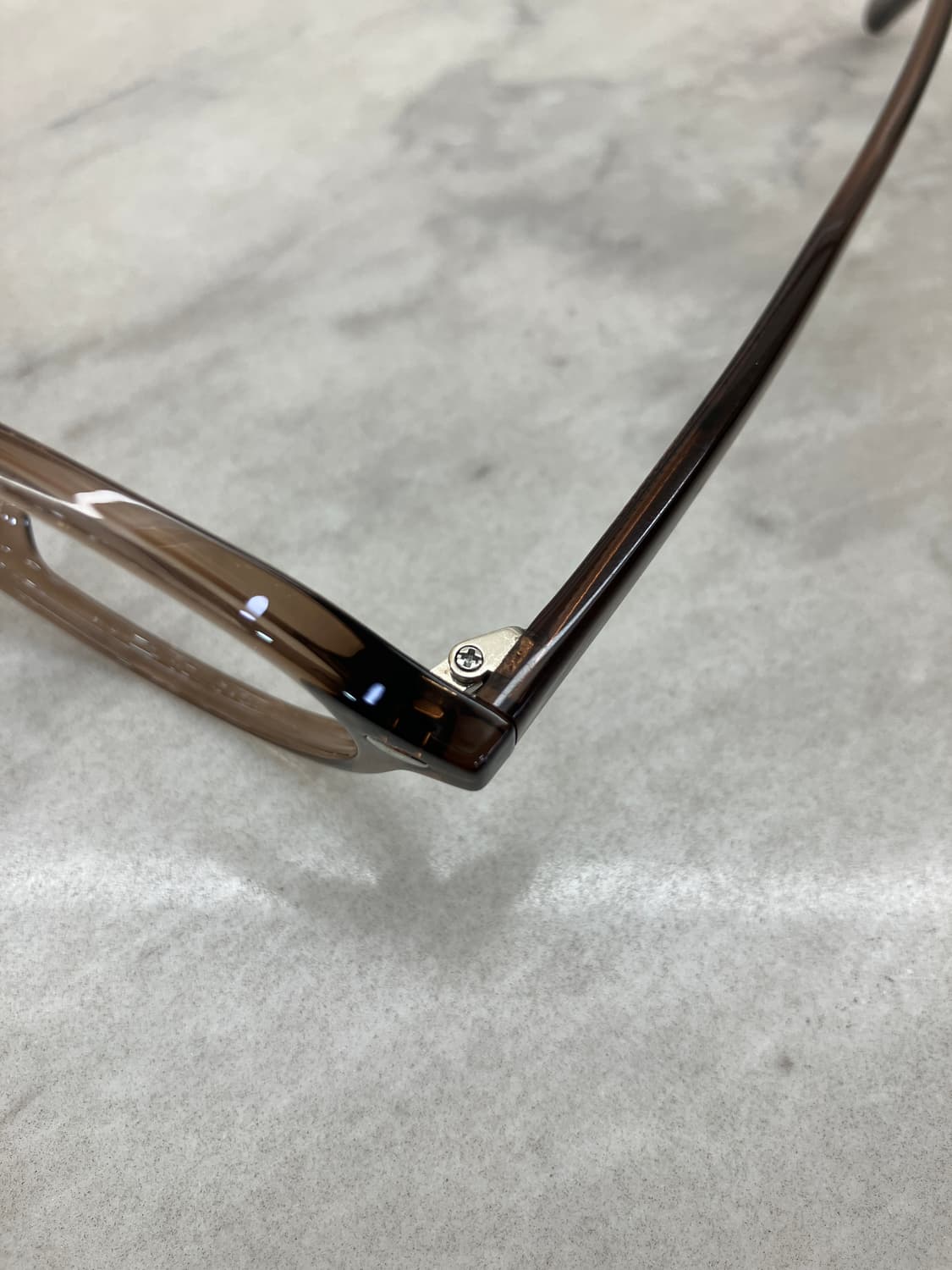 B75 KS 브라운 오벌 슬림 뿔테 안경6859 상품이미지2