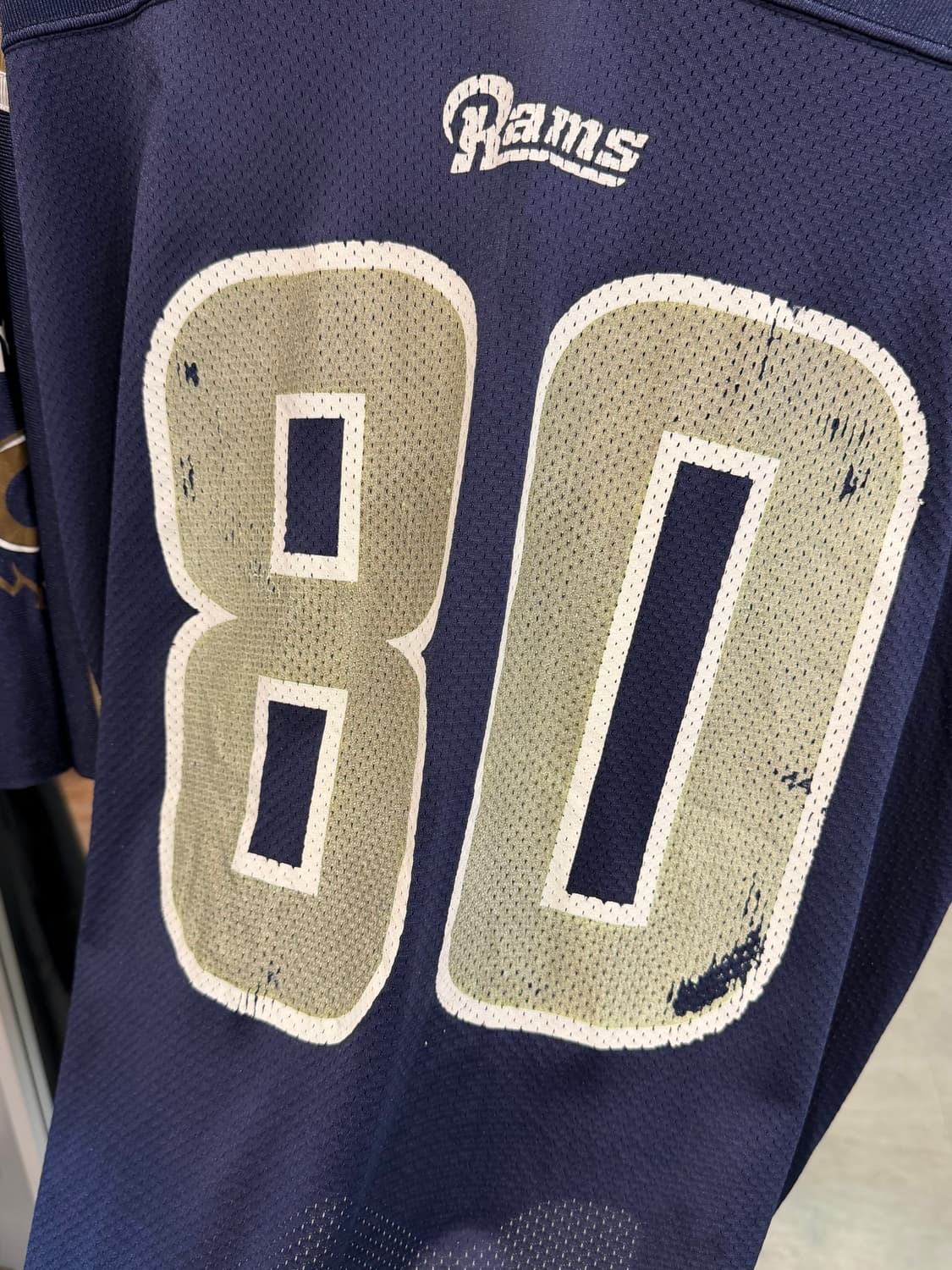 90s Puma 올드 푸마 NFL LA 램스 No.80 풋볼 저지 USA 상품이미지7
