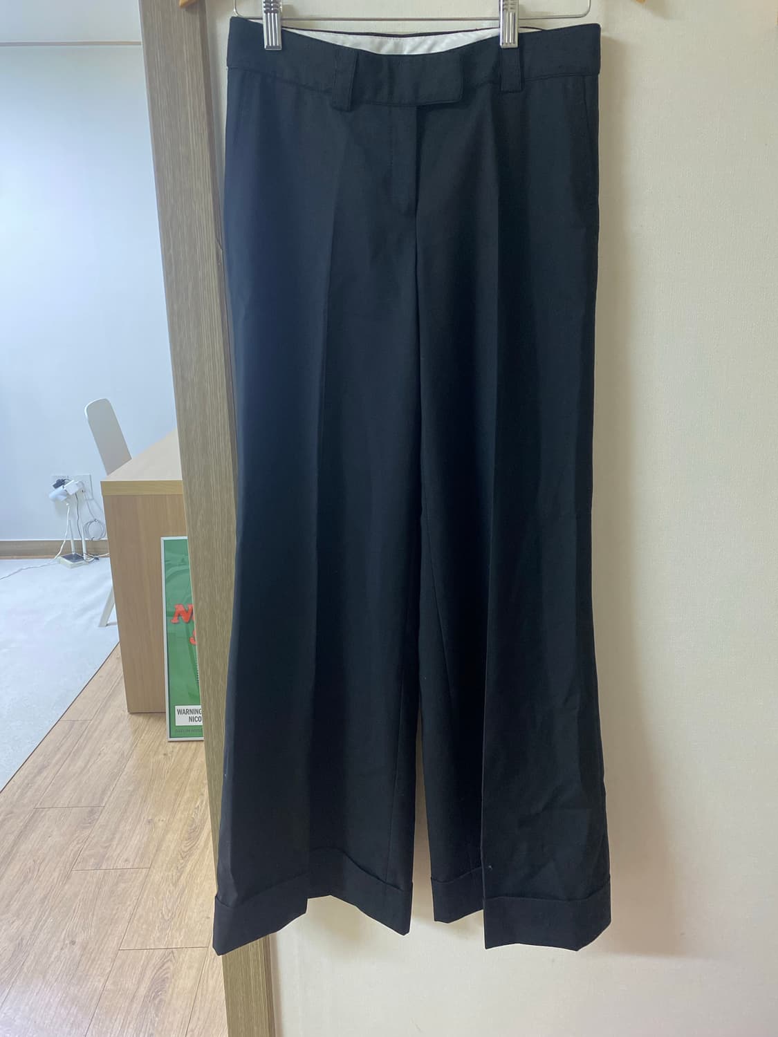 스텔라메카트니 블랙 울 팬츠 와이드팬츠  상품이미지1