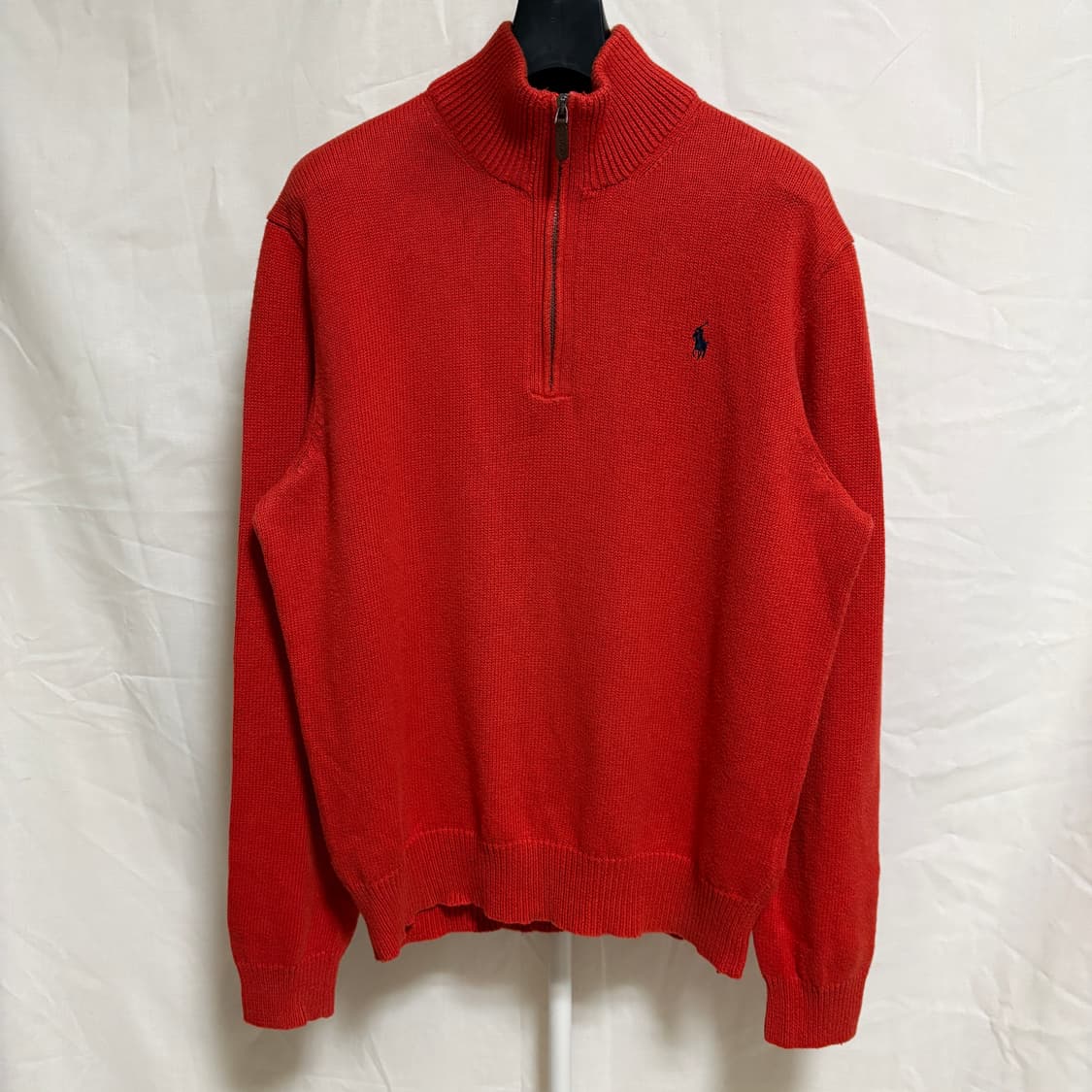 폴로 랄프로렌 코튼 반집업 니트 / 오렌지, M 상품이미지1