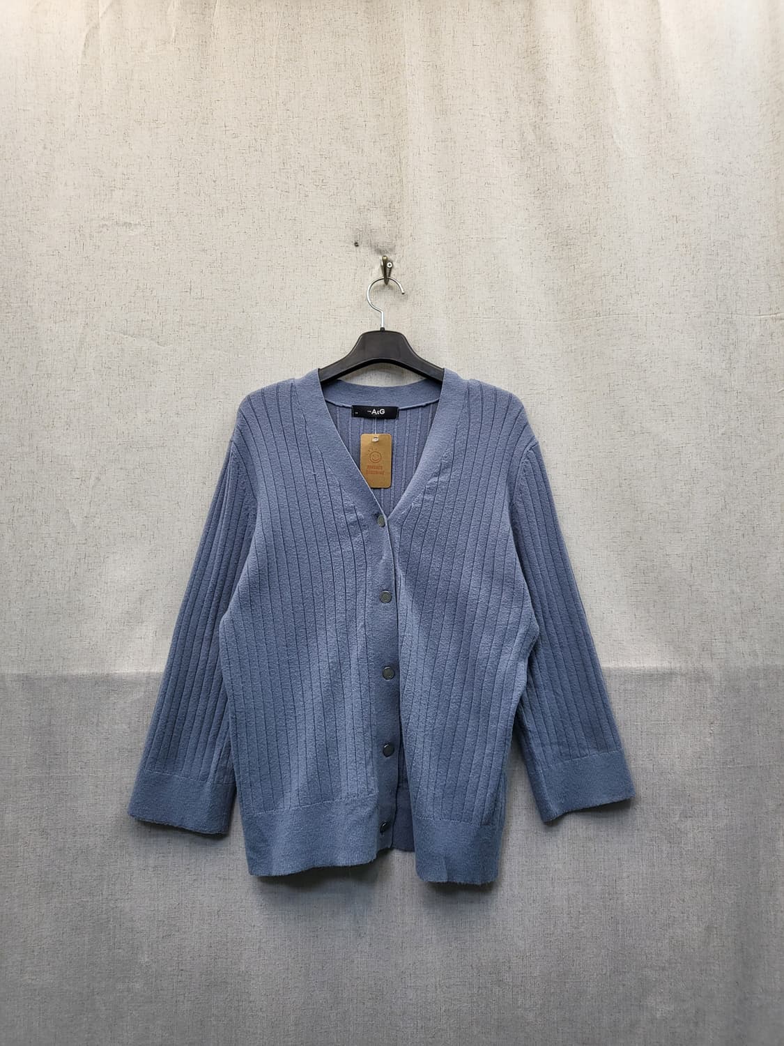 AtG 골지 니트 가디건 블루 상품이미지1