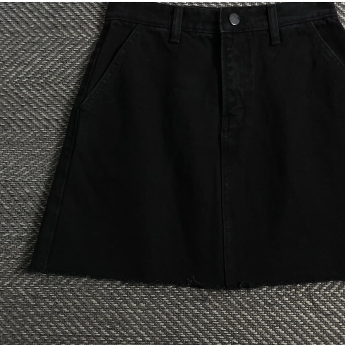 빈티지 커팅 데님 스커트 블랙 o 4211 상품이미지2