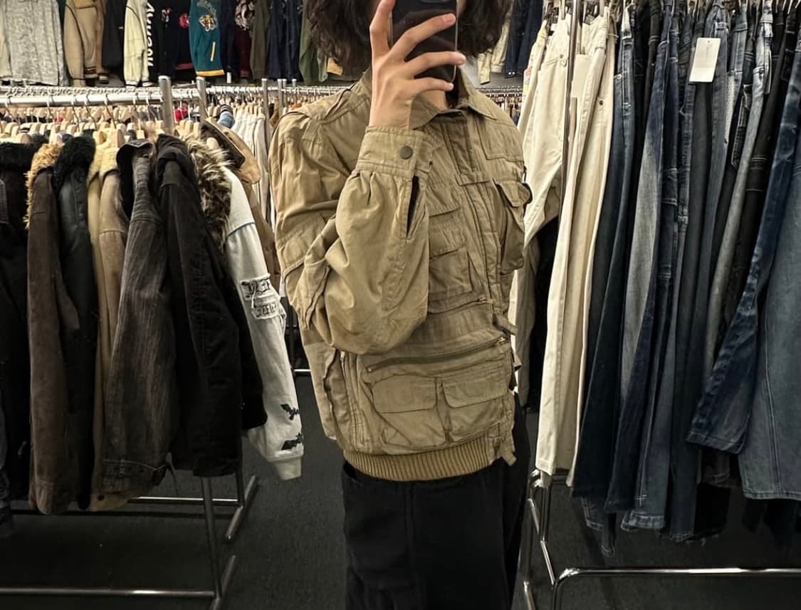 M)Stanbury 빈티지 베이지 유틸리티 필드자켓 상품이미지1