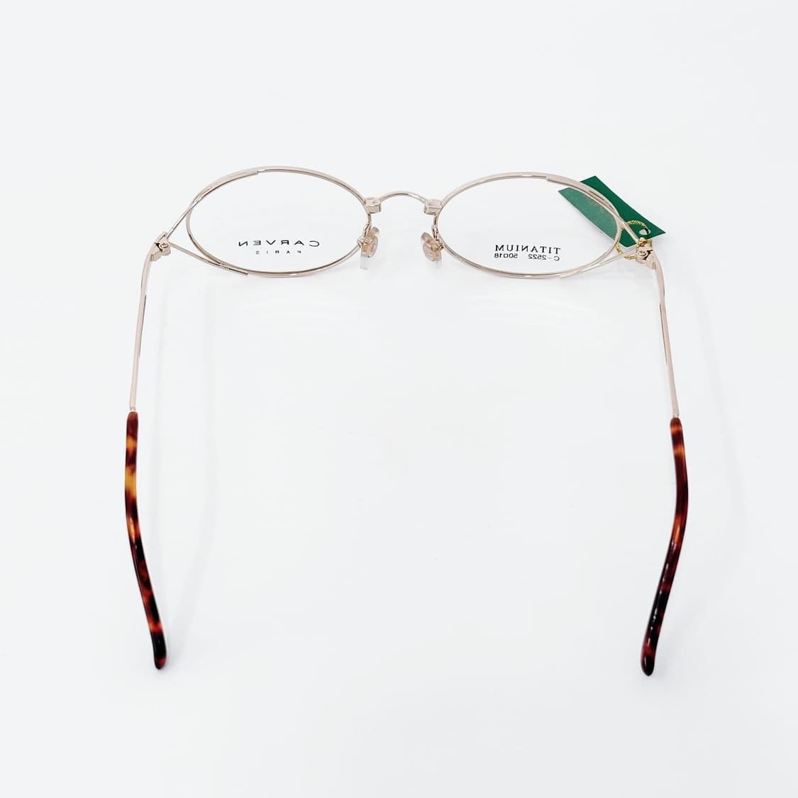 키지클럽 CARVEN 골드 메탈 오벌 데드스탁 빈티지안경 상품이미지4