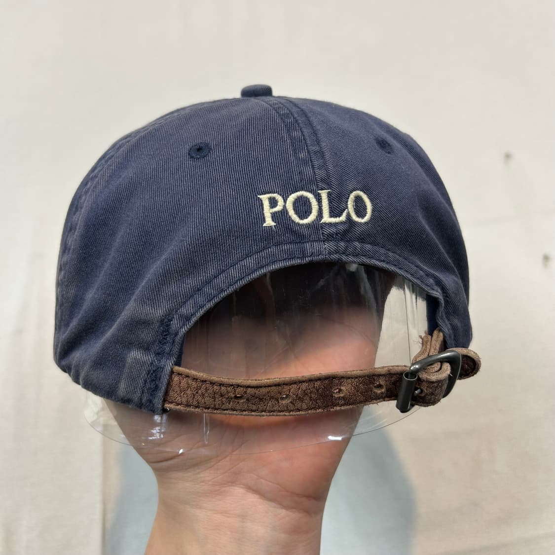 폴로 랄프로렌 네이비 볼캡 모자 가죽스트랩 정품 상품이미지4