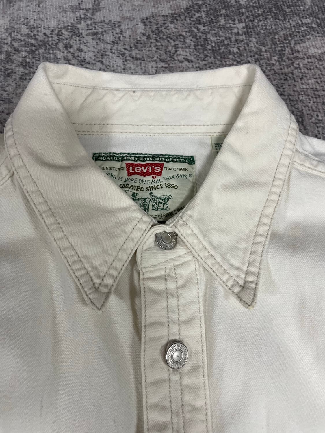 Vtg Levis 화이트 데님셔츠 상품이미지4