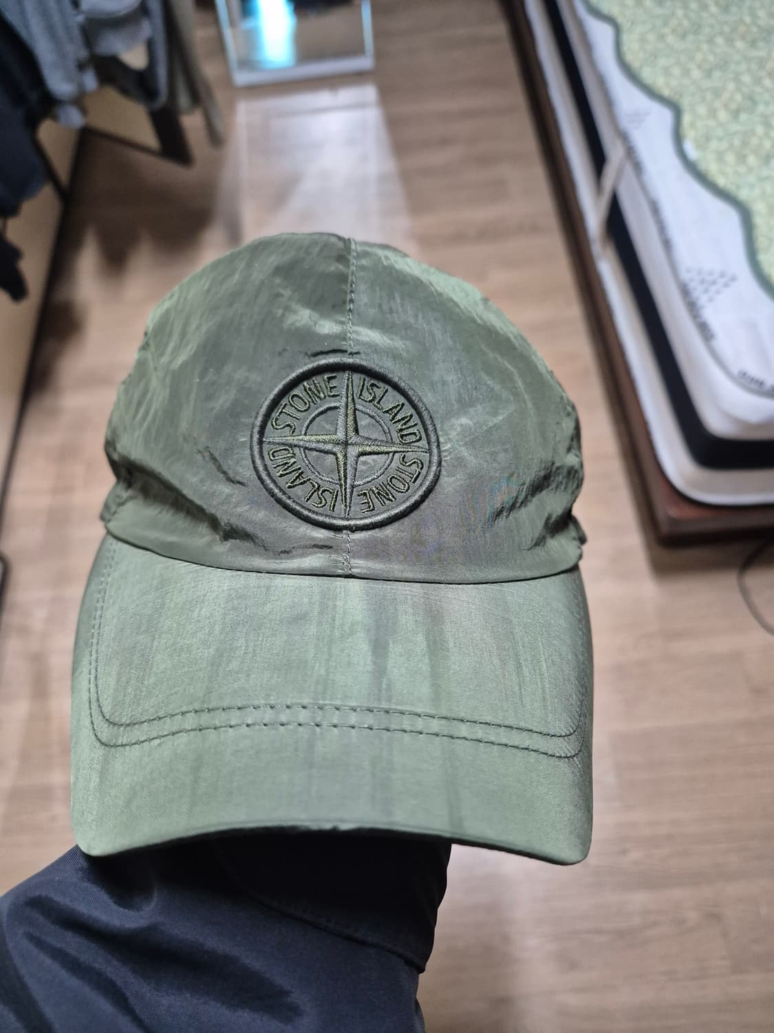 [XL] 스톤아일랜드 나일론 볼캡 올리브 그린 카키 초록  상품이미지1