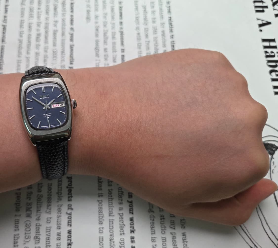 레어] 빈티지 세이코 하이비트 오리지널 블루청판 데이데이트 여성용 
 상품이미지7