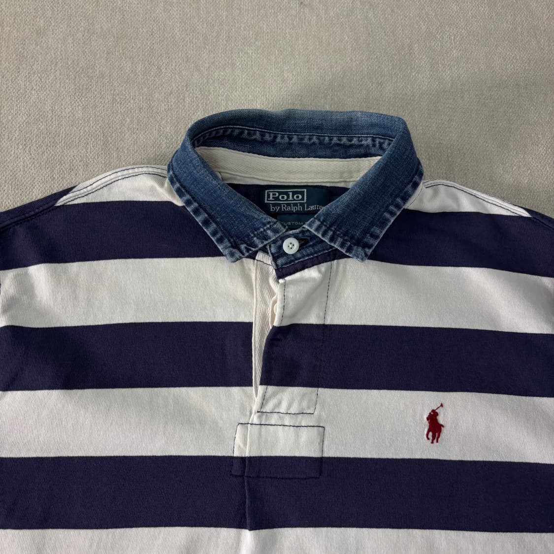 105 폴로랄프로렌 청카라 스트라이프 럭비티 상품이미지2