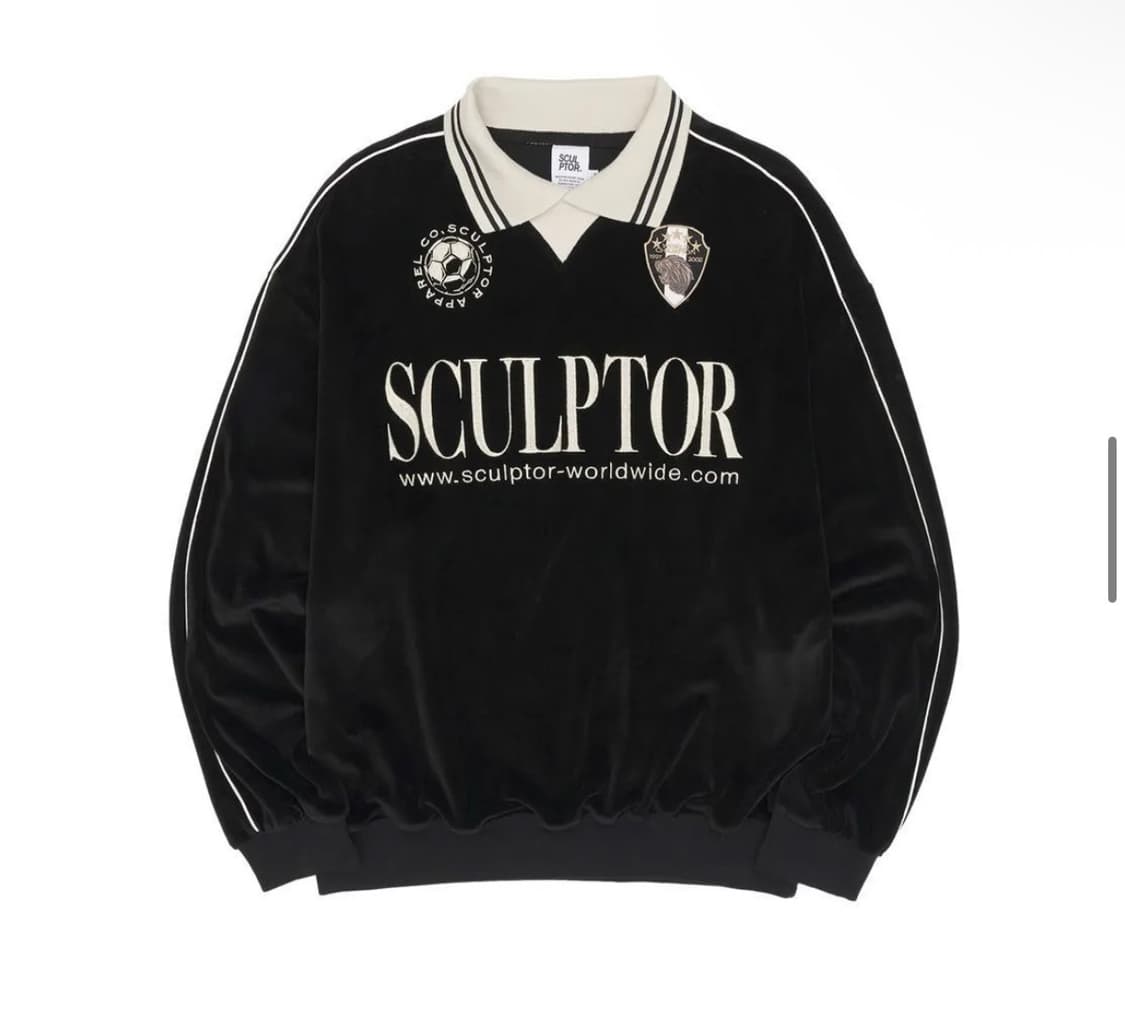 스컬프터 Velour Soccer Jersey Black  XL 상품이미지1
