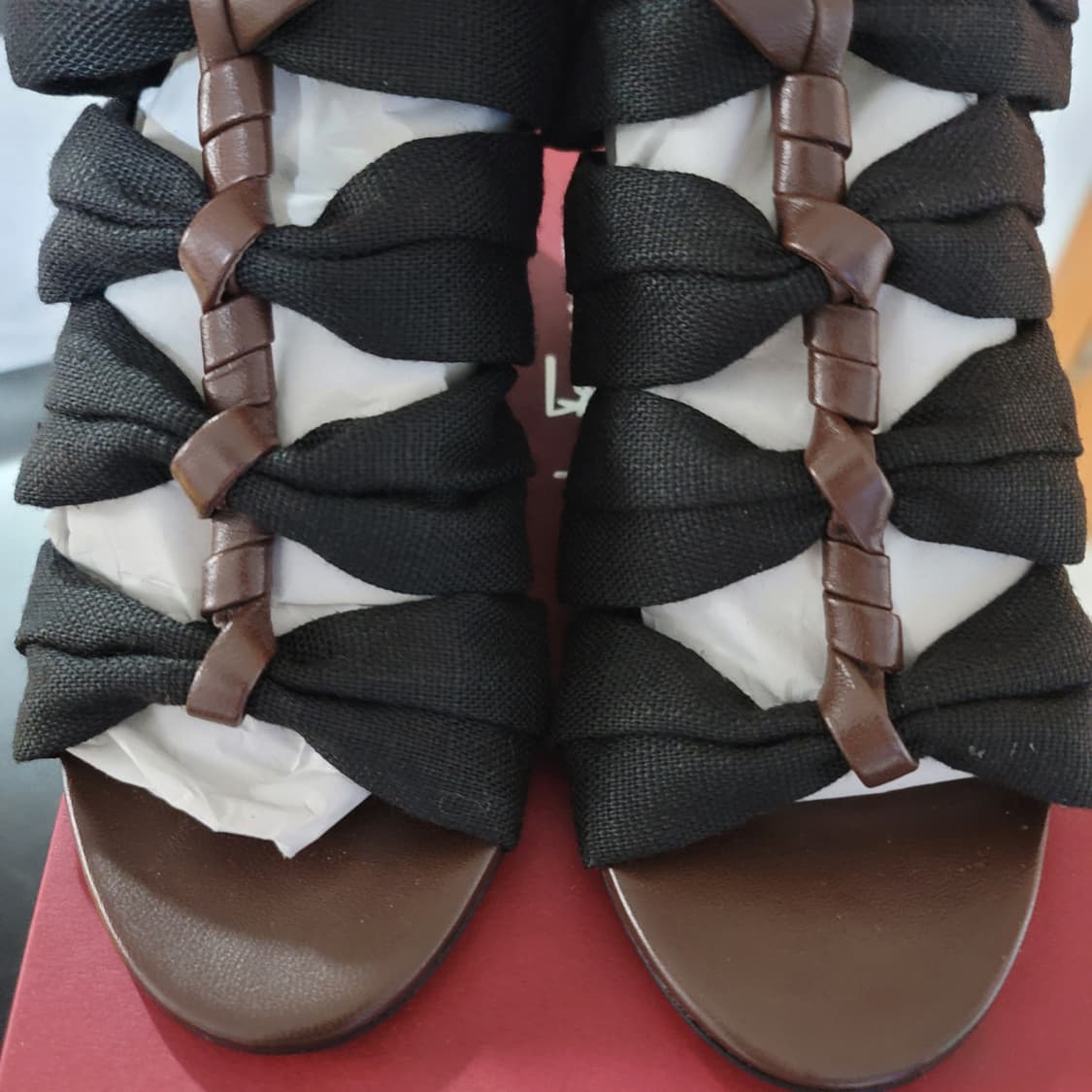 새상품240~245)페라가모 웨지힐 샌들.7센치 상품이미지3