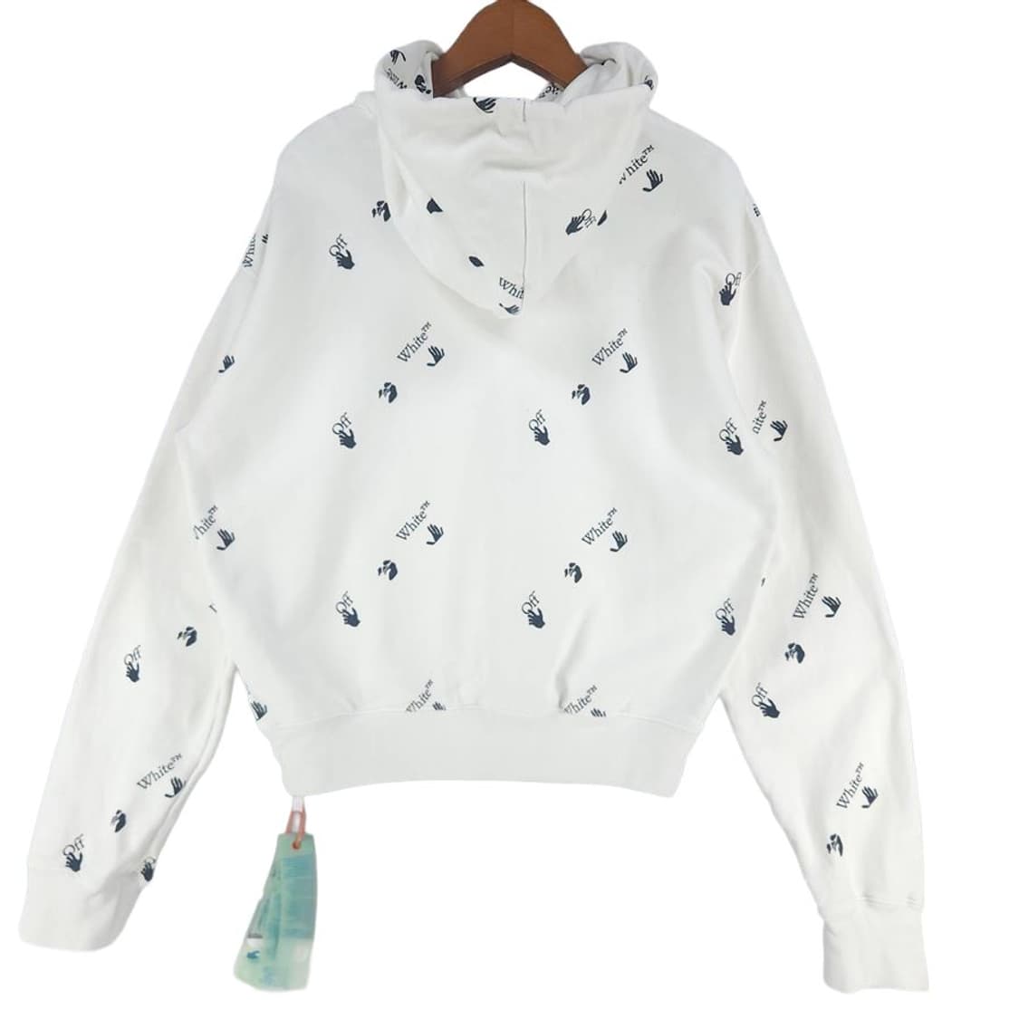 [남M]오프화이트 화이트 로고 후드티[Y62-158] 상품이미지6