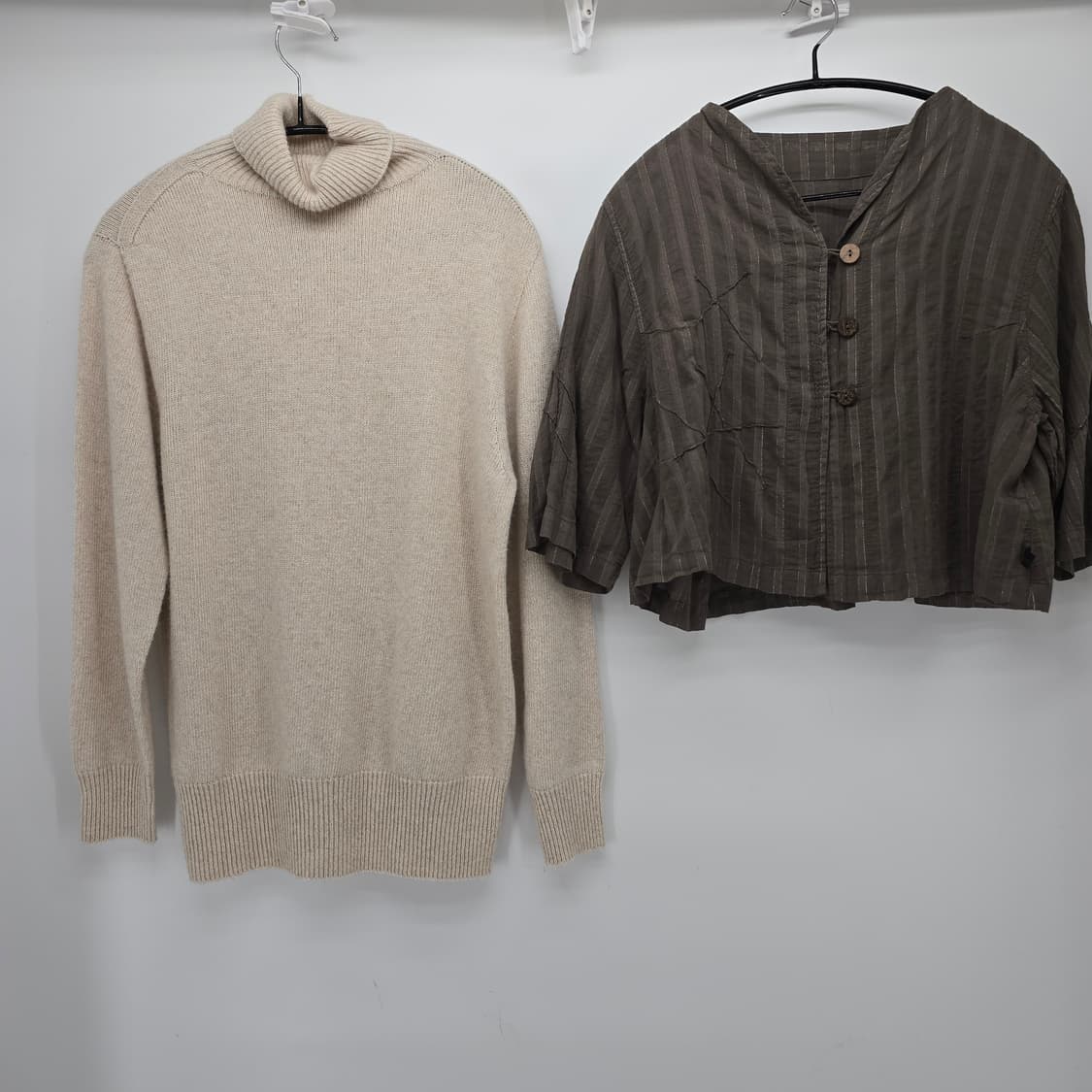 니트 & 스트라이프 셔츠 코디 세트 상품이미지2