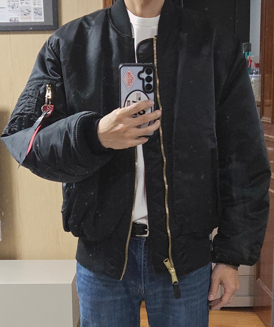 (착샷) 알파인더스트리 ma-1 블랙  상품이미지10