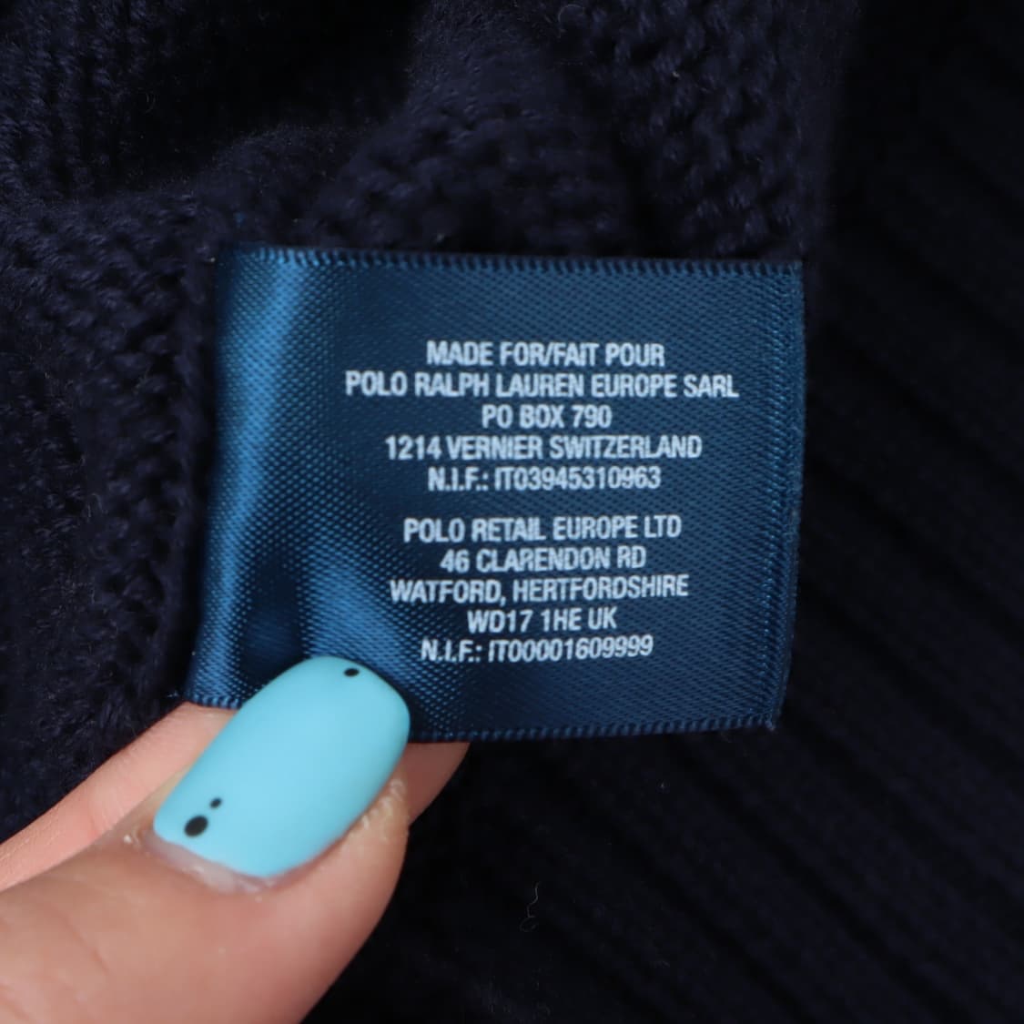 폴로 랄프로렌 네이비 코튼 니트 스웨터 상품이미지10