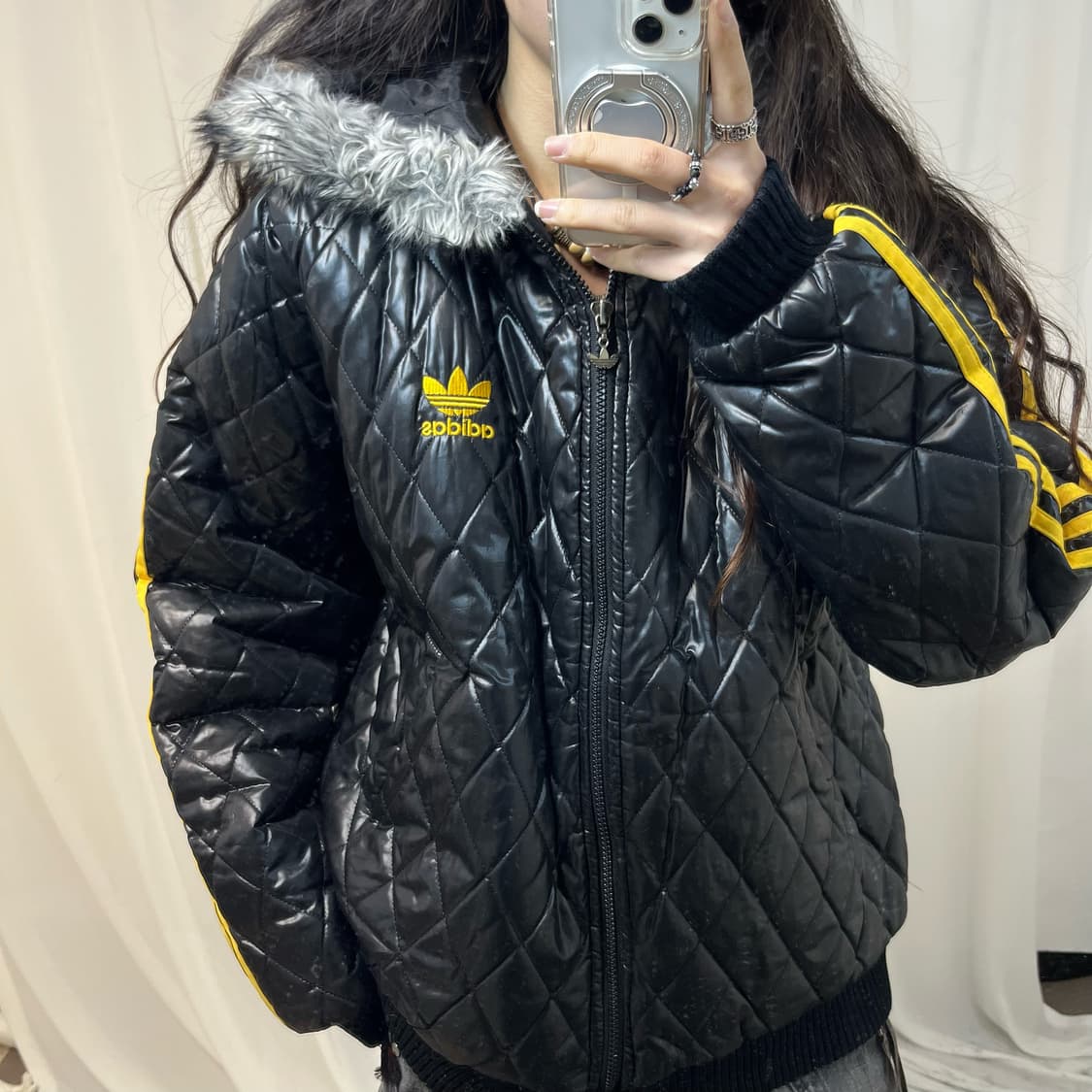 Adidas Oldschool Wolfjaw Trefoil padding 상품이미지3