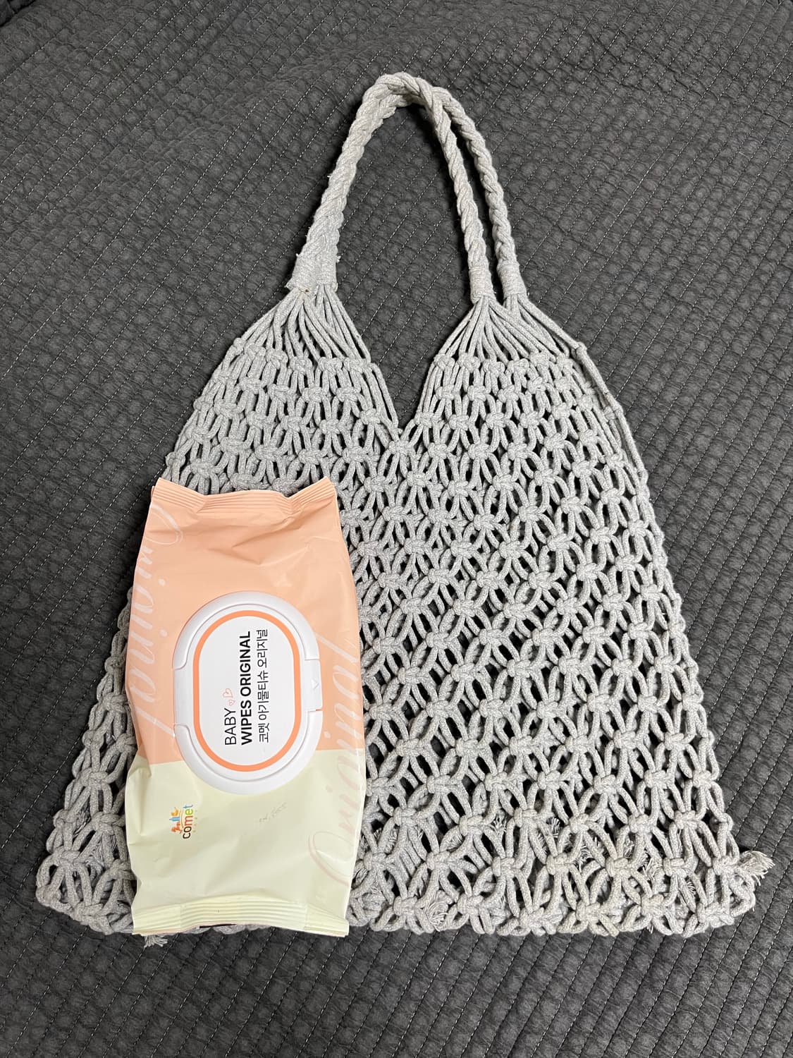 회색 네트 가방 상품이미지2